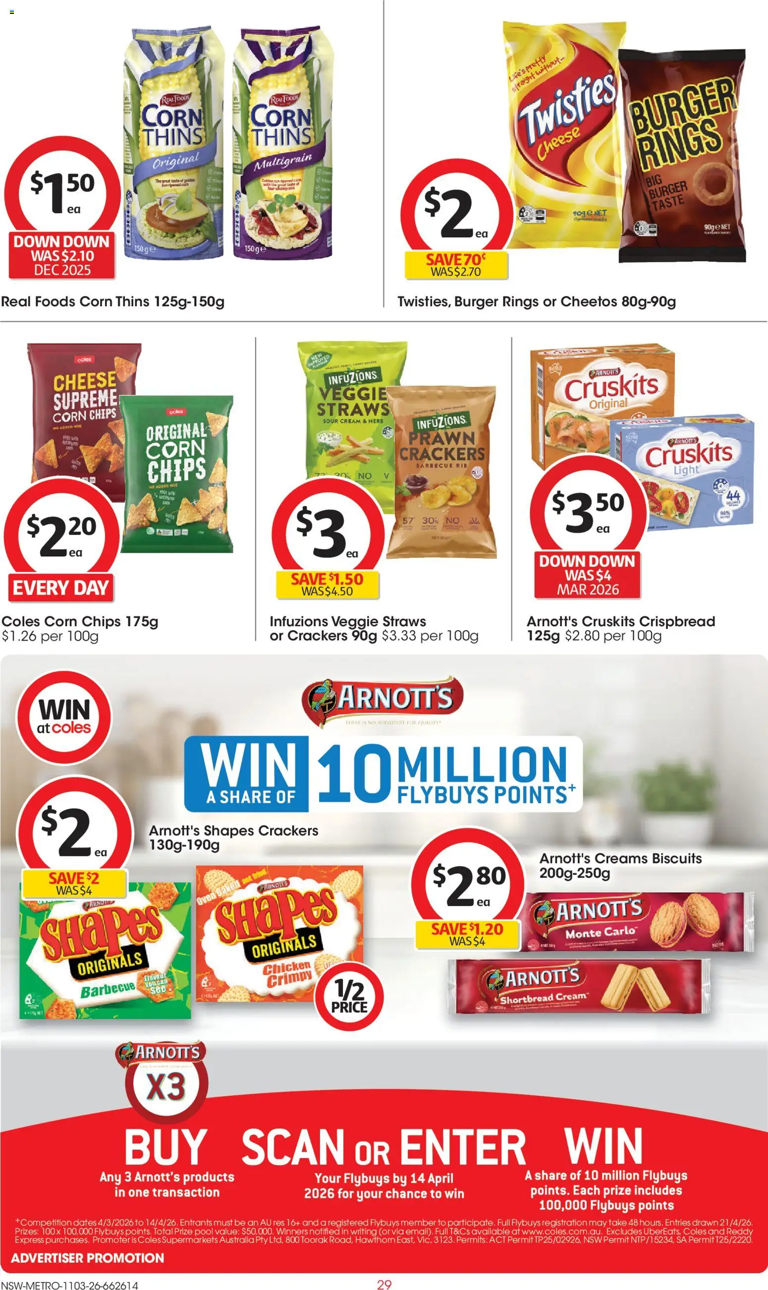 Coles catalogue  - page 29- valid from 11/03/2026