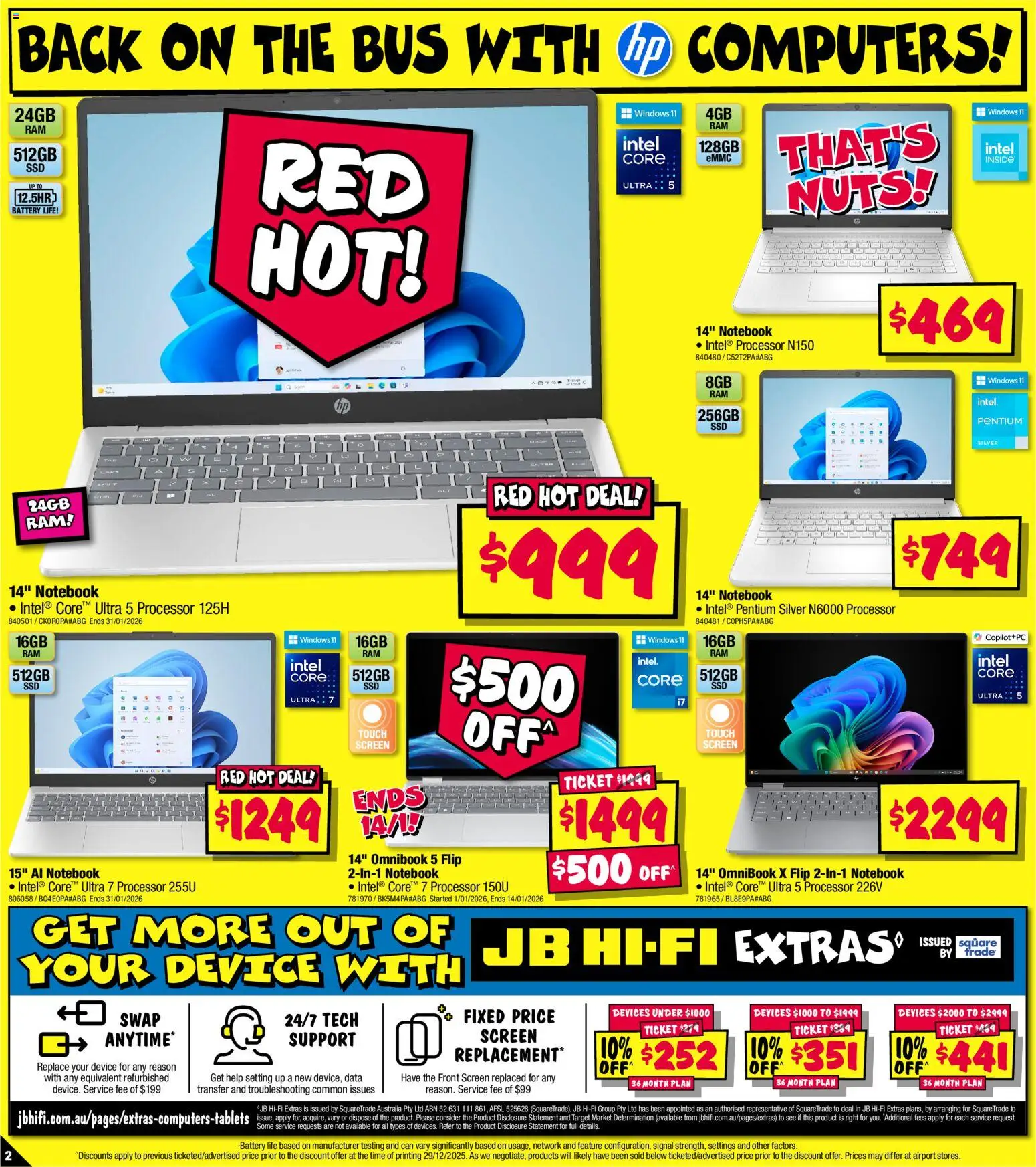 JB Hi-Fi - School time sellout on computers - page 2- valid from 08/01/2026
