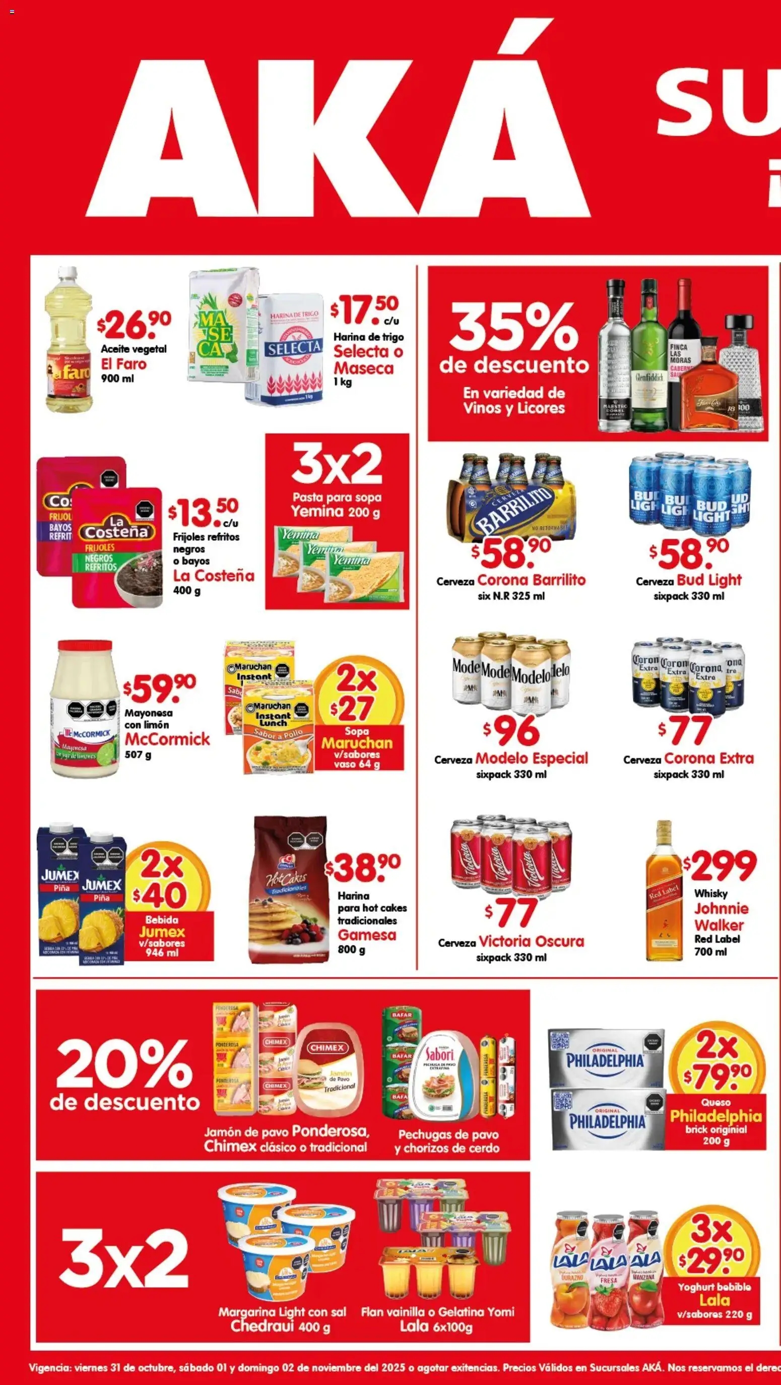 Arteli folleto Aká Superbodegas - página 1- válido desde 31/10/2025