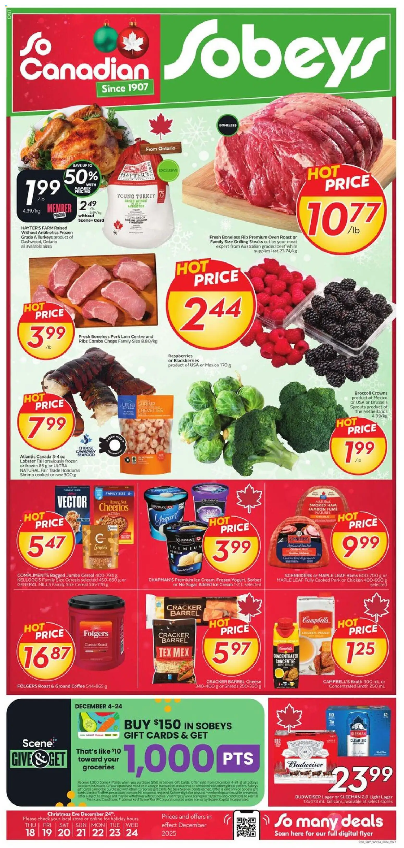 Sobeys weekly flyer / circulaire - page 1- valid from Dec 18, 2025