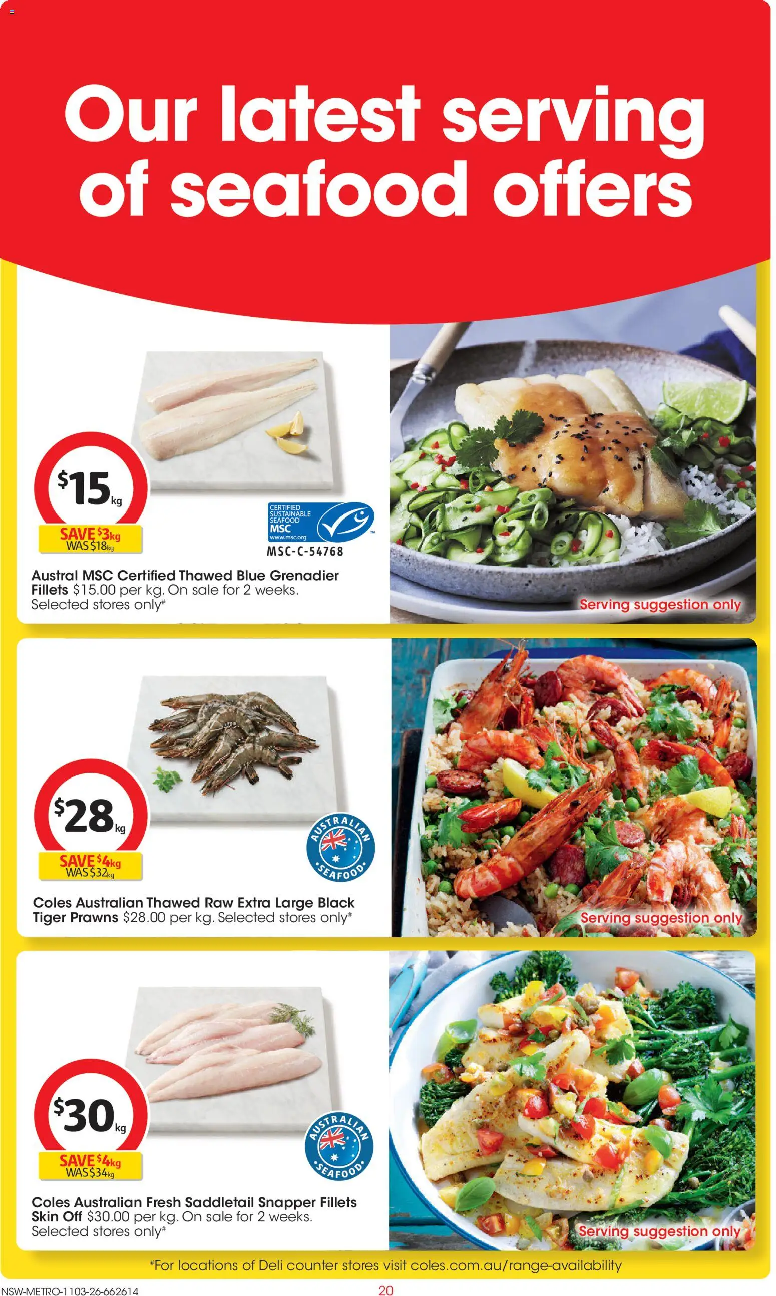 Coles catalogue  - page 20- valid from 11/03/2026