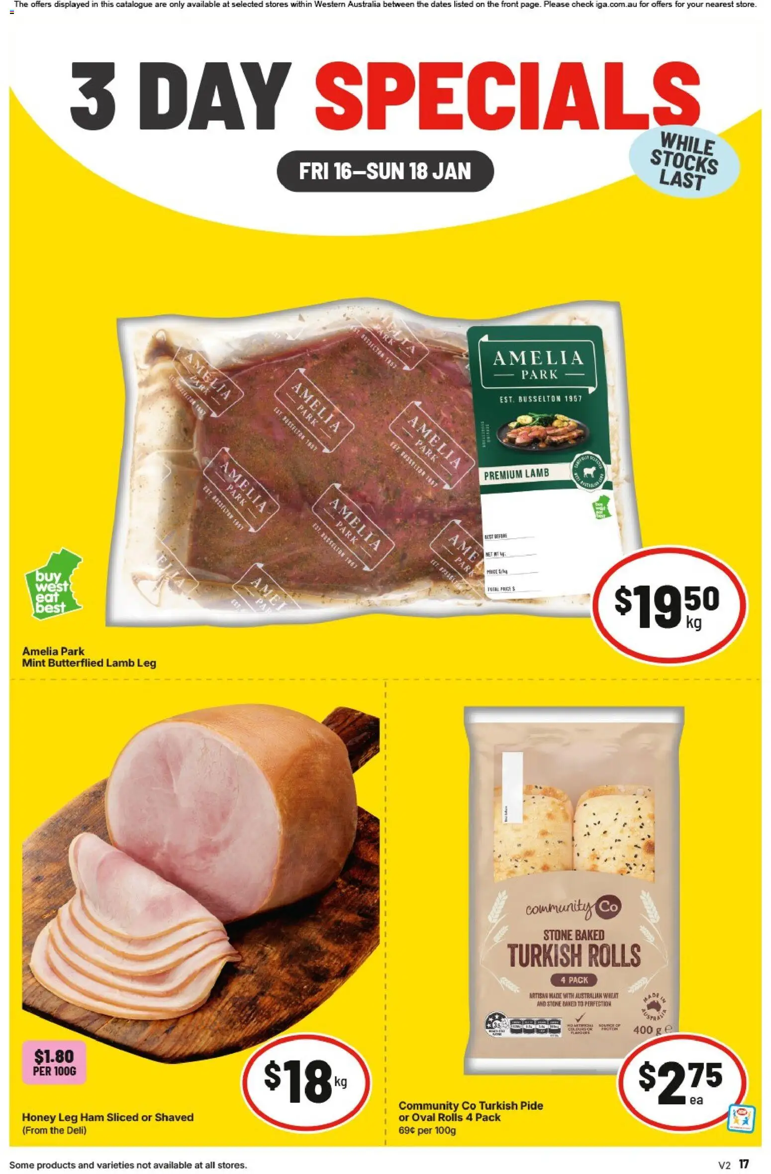 IGA - 3 Day Specials NT/WA - page 1- valid from 16/01/2026