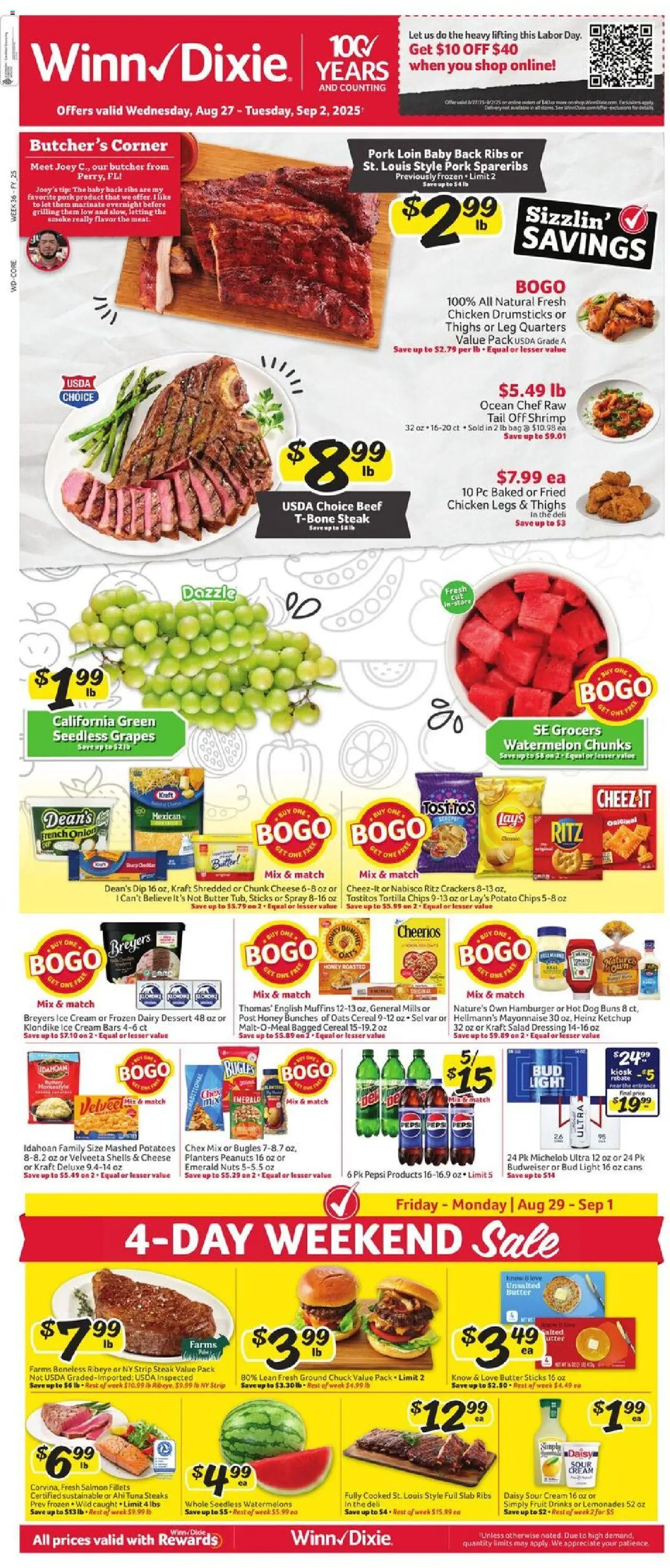Winn Dixie Weekly Circular - FL - page 1- valid from 08/27/2025