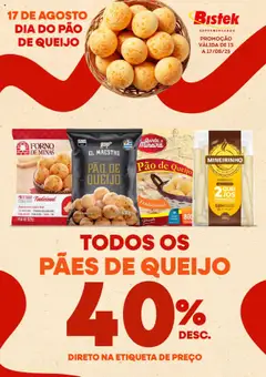 Pré-visualização Bistek Supermercados - Ofertas Pães de Queijo válida a partir de 15/08/2025
