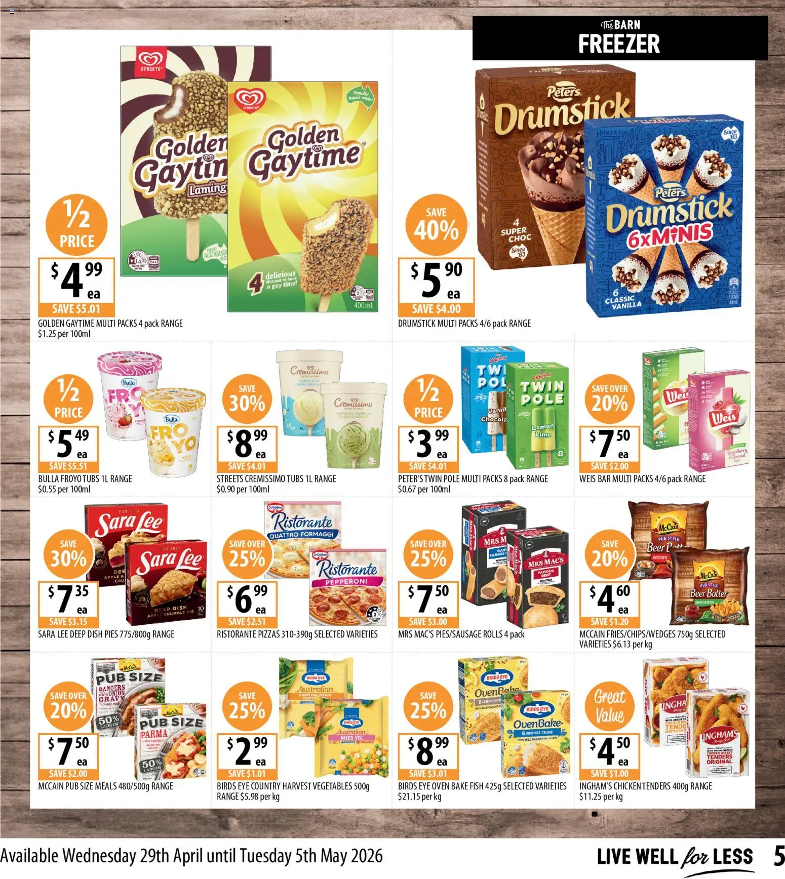 Supabarn catalogue  - page 5- valid from 29/04/2026