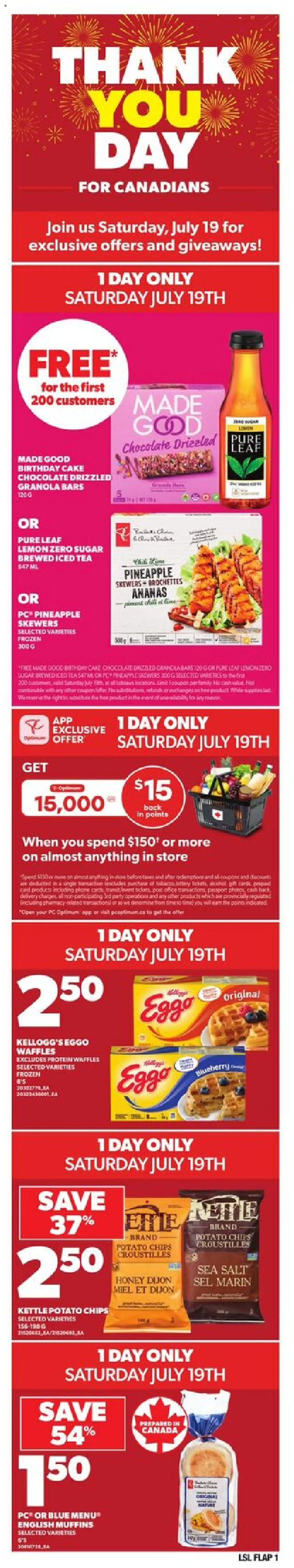 Loblaws weekly flyer / circulaire - page 1- valid from Jul 17, 2025