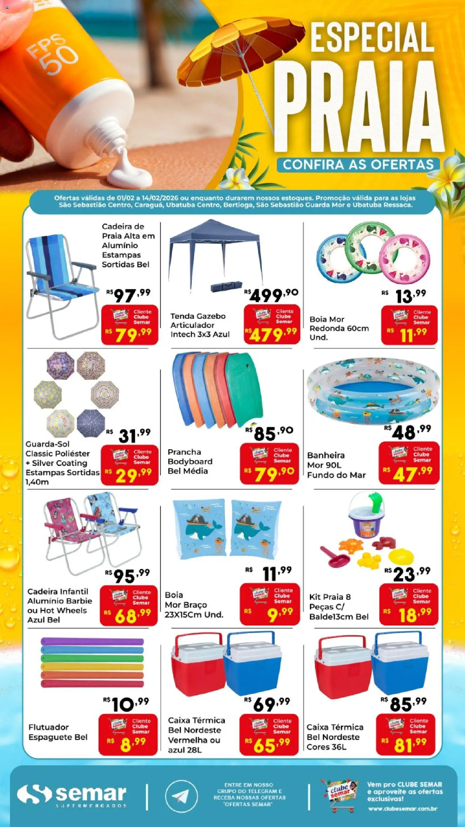 Semar Supermercado - Ofertas Especial Praia - página 1- válido a partir de 01/02/2026
