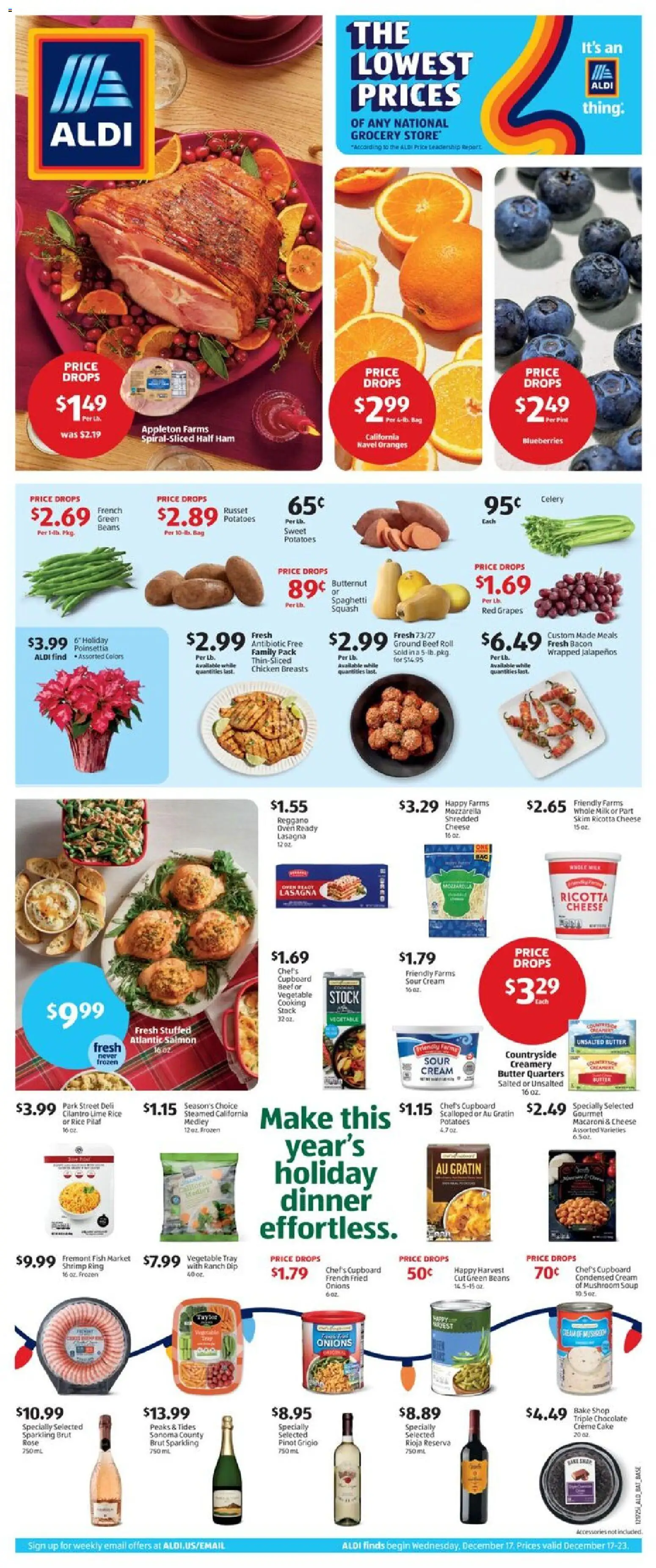 Aldi Weekly Ad - page 1- valid from 12/17/2025
