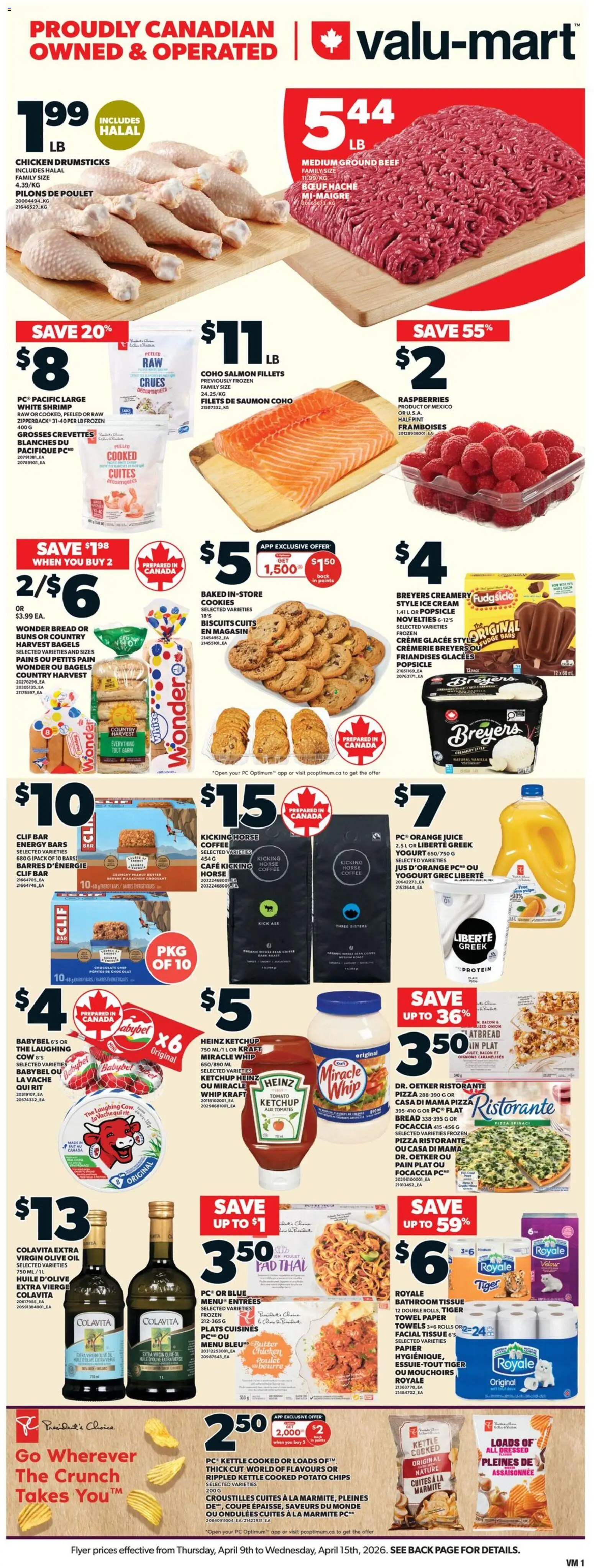 Valu Mart weekly flyer - page 1- valid from Apr 9, 2026