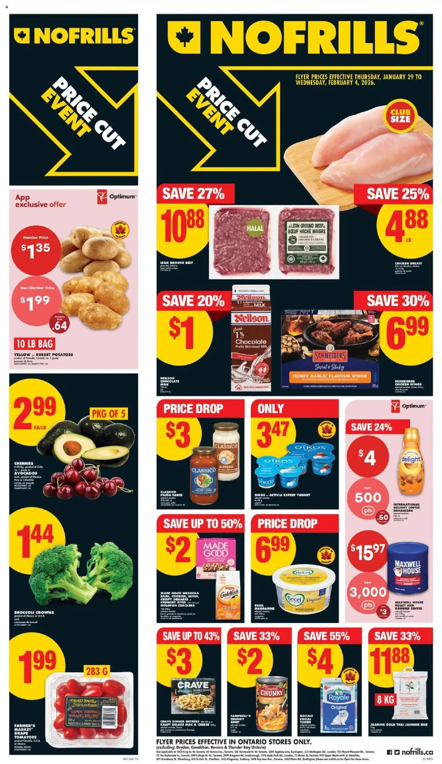 No Frills weekly flyer / circulaire - page 1- valid from Jan 29, 2026