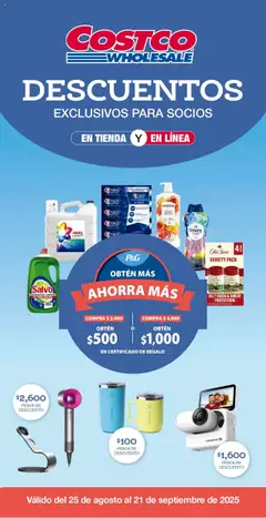 Costco catálogo válido desde 25/08/2025