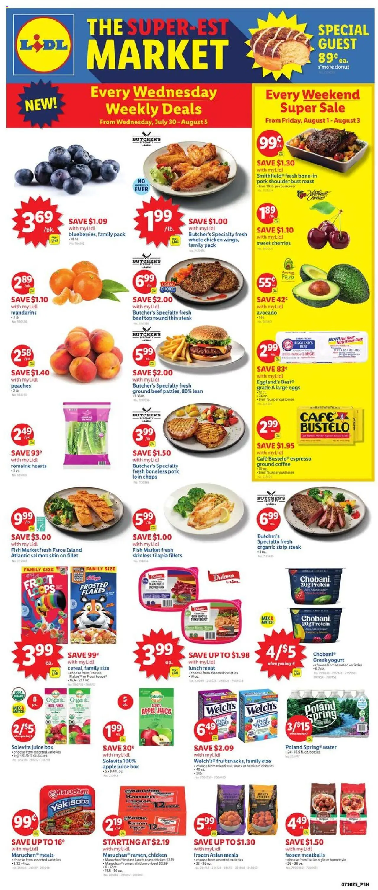 Lidl Weekly Ad - NJ - page 1- valid from 07/30/2025
