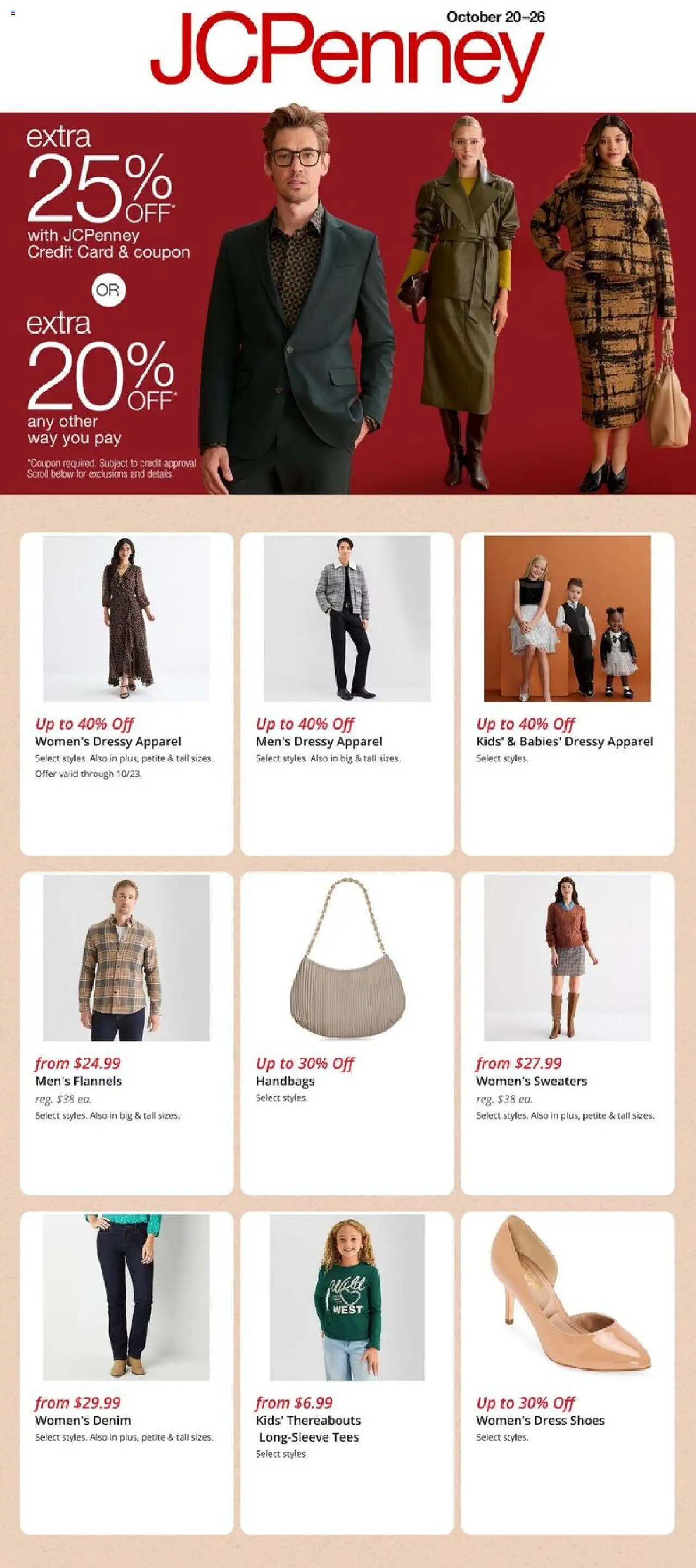 JCPenney Weekly Ad - page 1- valid from 10/20/2025