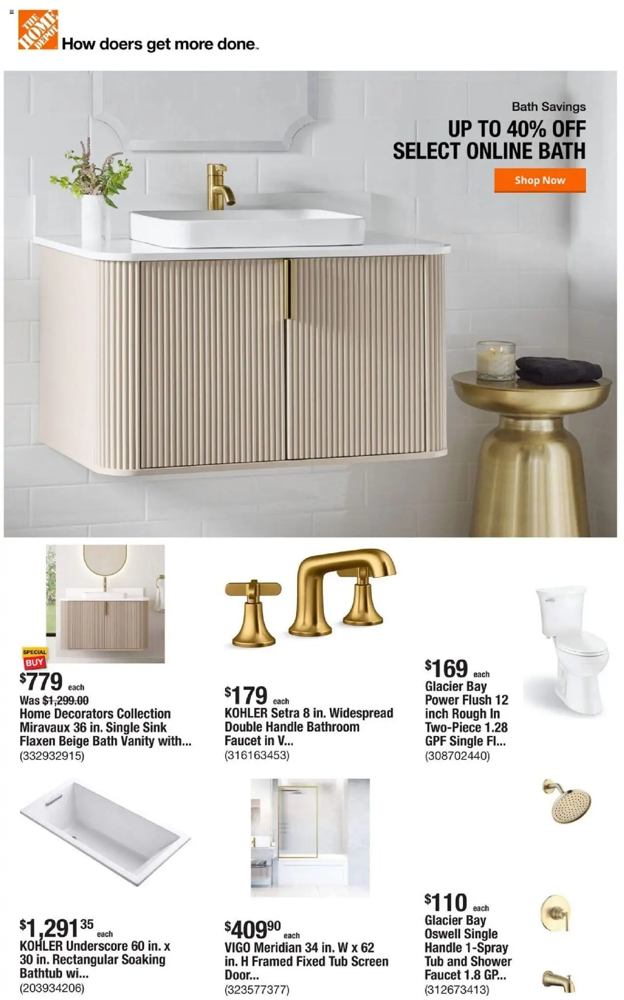 Home Depot Ad - page 1- valid from 07/24/2025