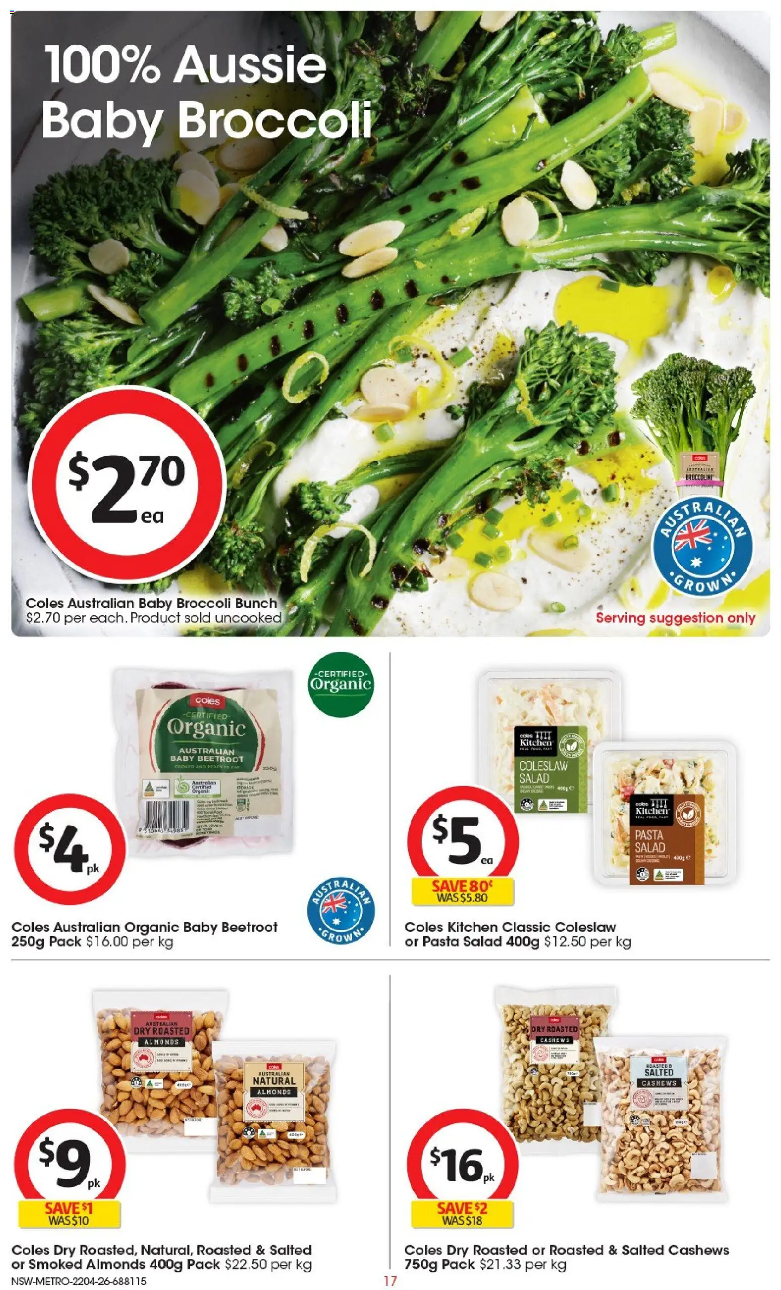 Coles catalogue  - page 17- valid from 22/04/2026