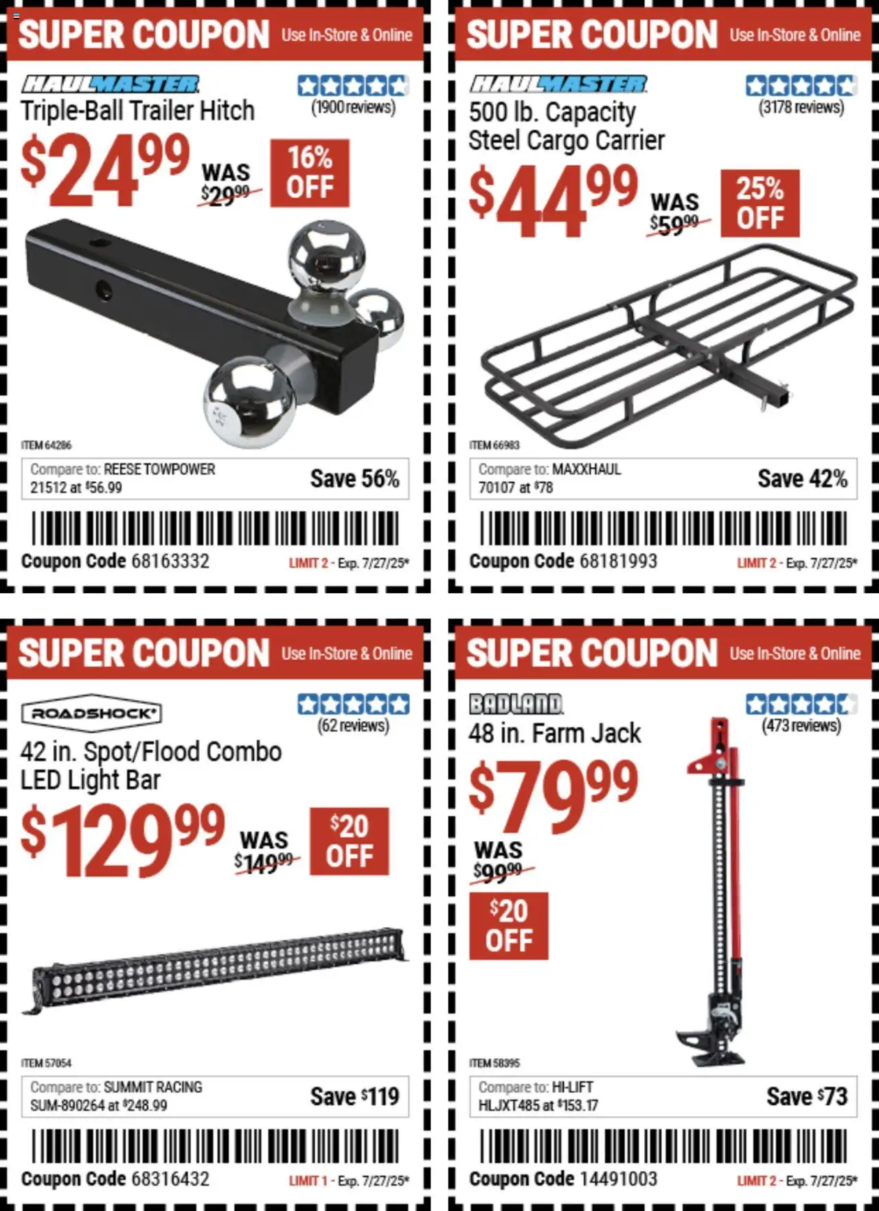 Harbor Freight Weekly Ad - page 11- valid from 07/14/2025