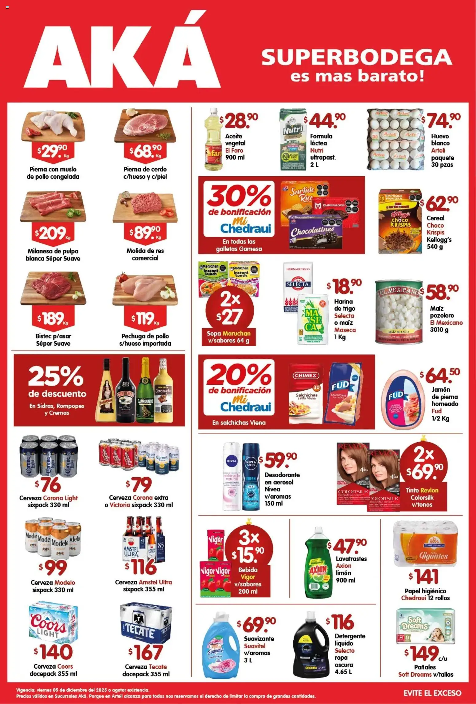 Arteli folleto Aká Superbodegas - página 1- válido desde 05/12/2025