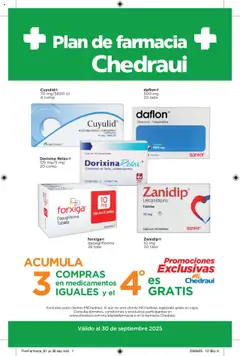 Chedraui folleto Planfarmacia 2025 válido desde 01/07/2025
