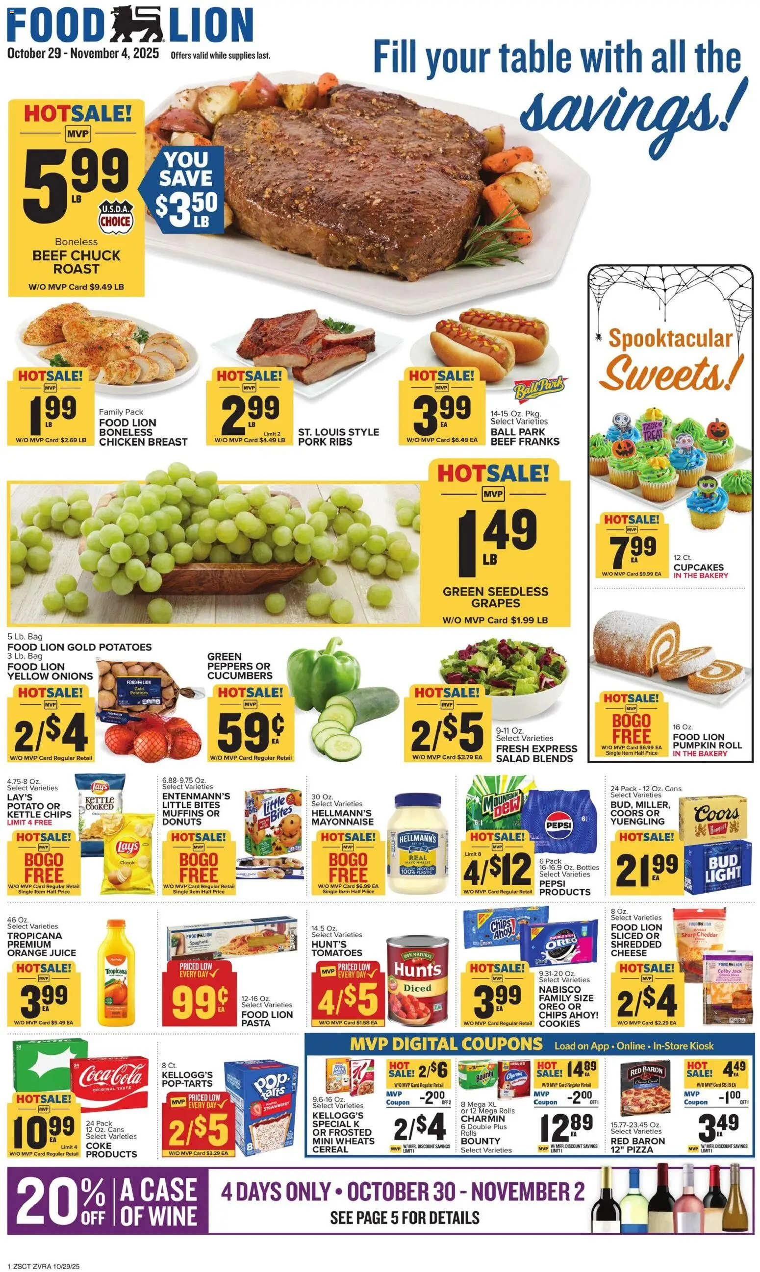 Food Lion Weekly Ad - page 1- valid from 10/29/2025