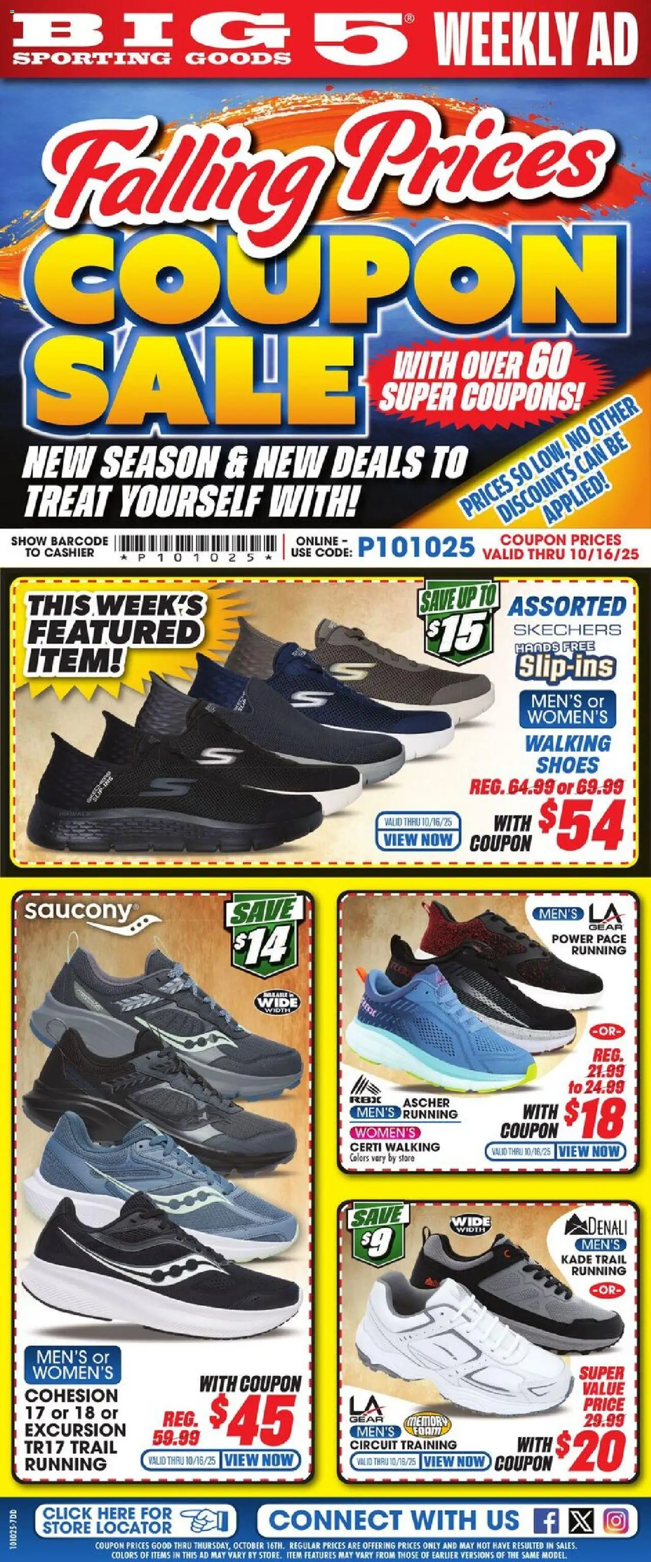 Big 5 Sporting Goods Weekly Ad - page 1- valid from 10/10/2025