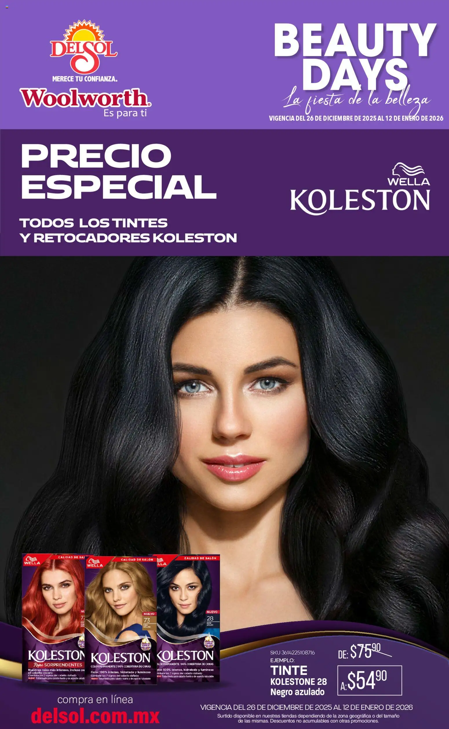 Del Sol y Woolworth catálogo Beauty Days - página 1- válido desde 26/12/2025