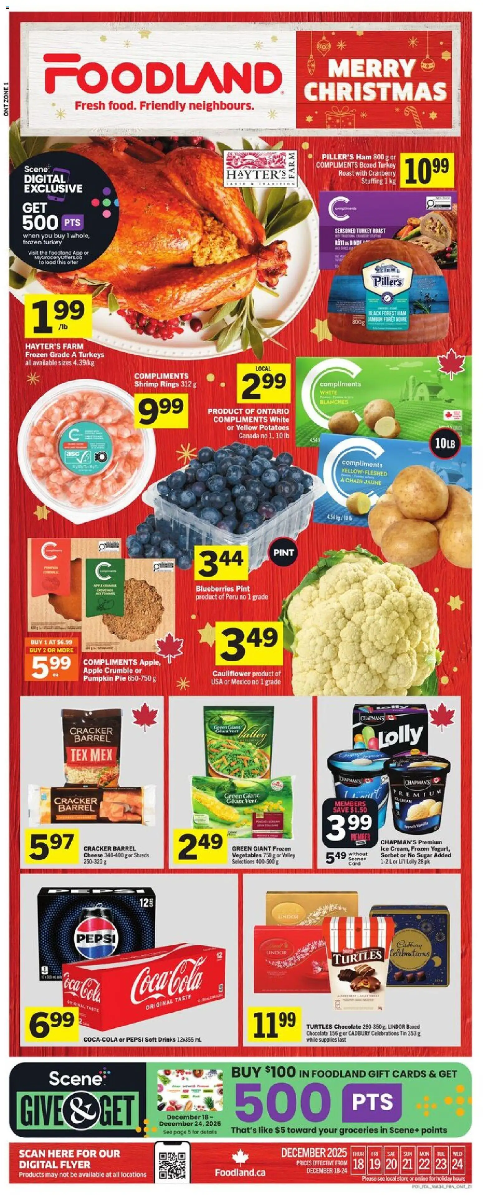 Foodland weekly flyer / circulaire - page 1- valid from Dec 18, 2025