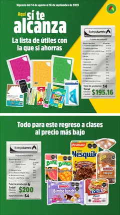 Bodega Aurrerá - Folleto Aquí si te Alcanza válido desde 14/08/2025