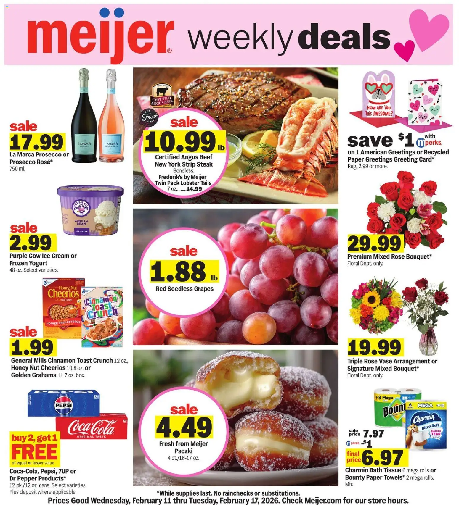 Meijer Weekly Ad - MI - page 1- valid from 02/11/2026