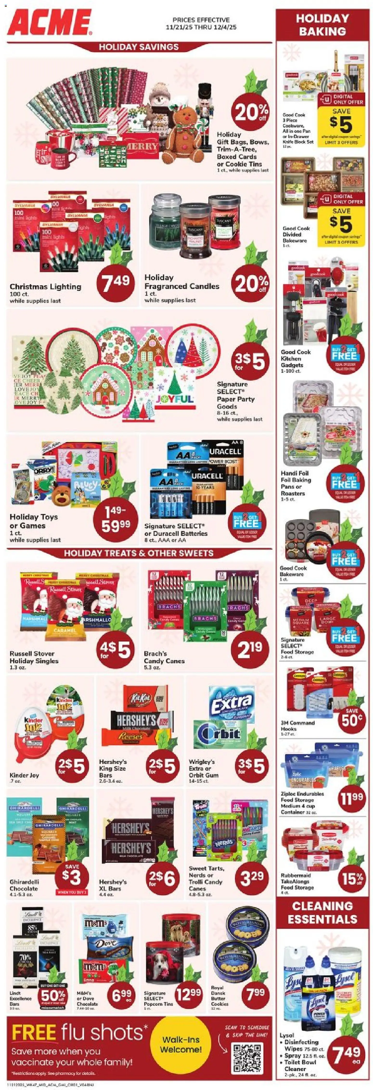 Acme Markets Ad - page 1- valid from 11/21/2025