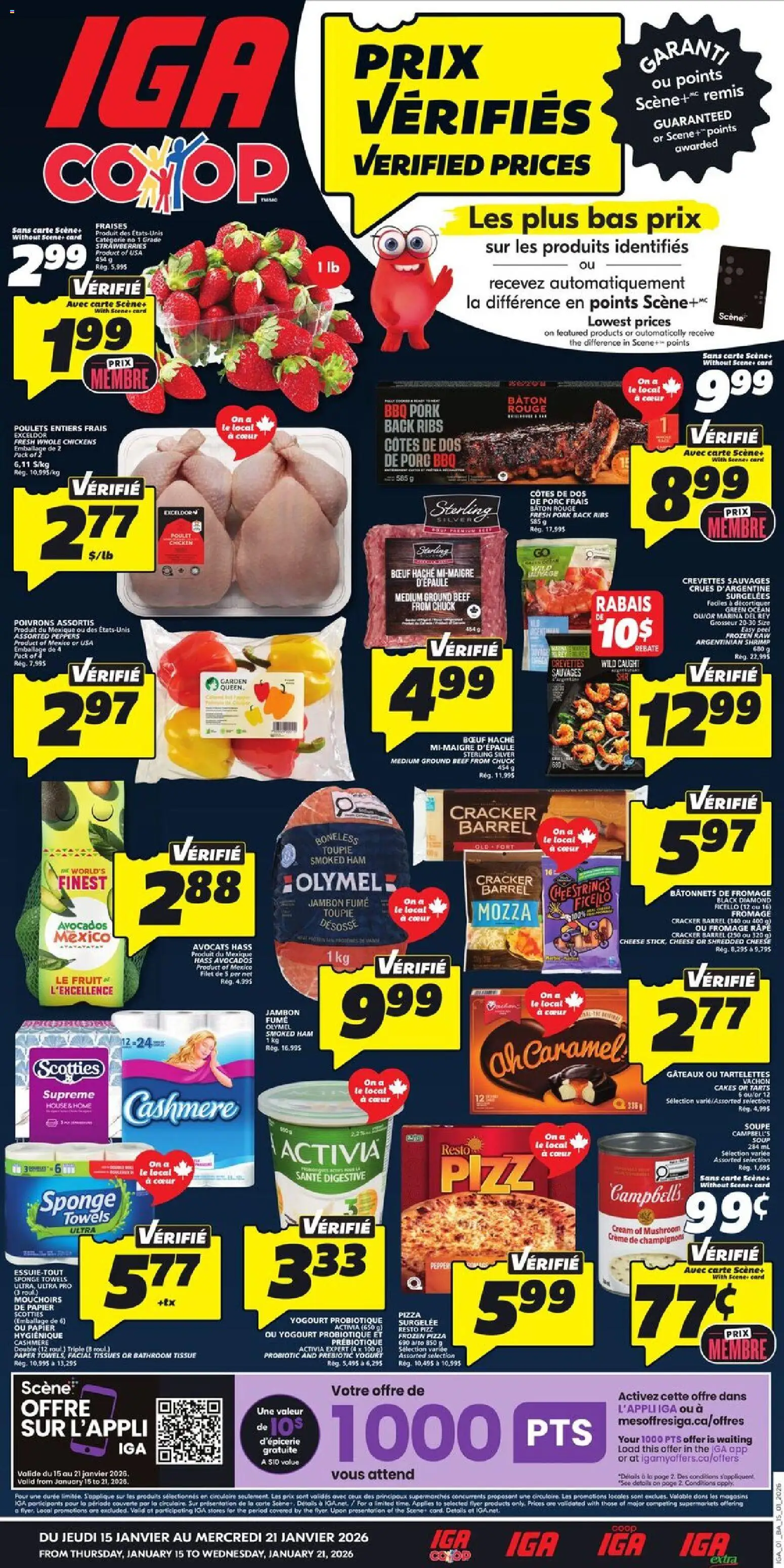 IGA weekly flyer / circulaire - page 1- valid from Jan 15, 2026