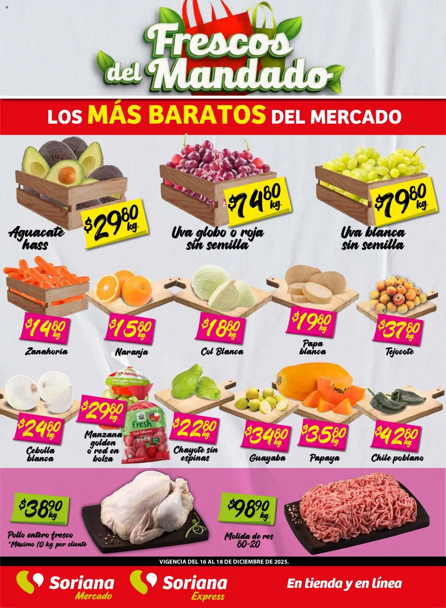 Soriana - Frescos del Mandado Mercado: Saltillo y Torreón - página 1- válido desde 16/12/2025