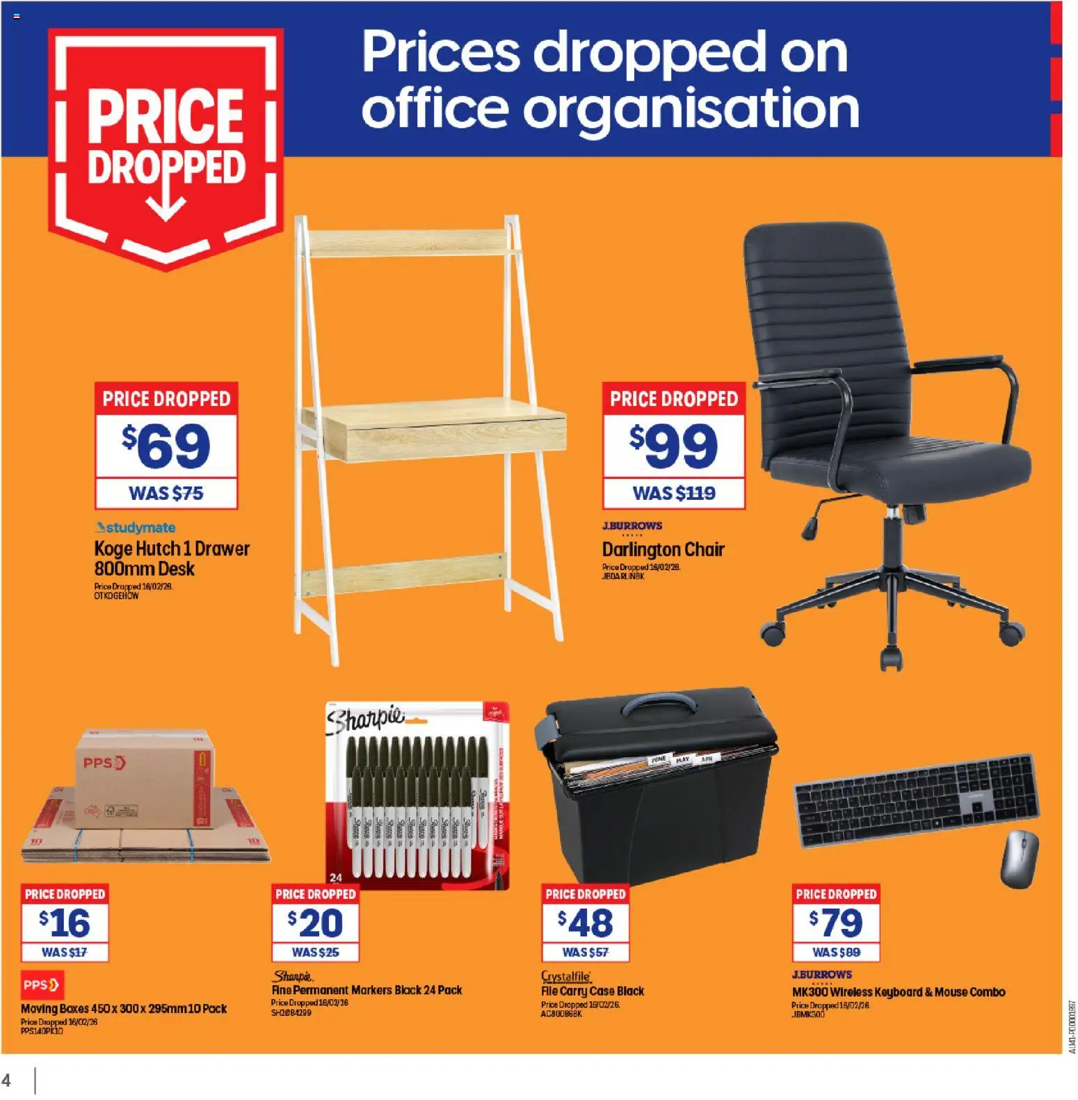 Officeworks catalogue  - page 4- valid from 31/03/2026