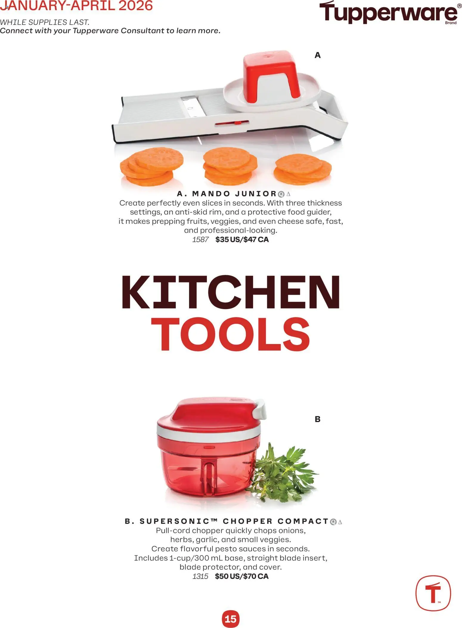 Tupperware flyer - page 15- valid from Jan 1, 2026