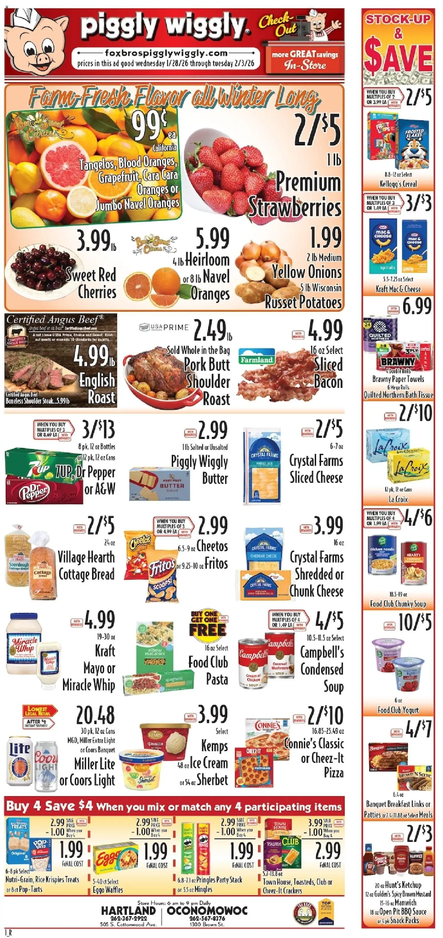 Piggly Wiggly Weekly Ad - page 1- valid from 01/28/2026