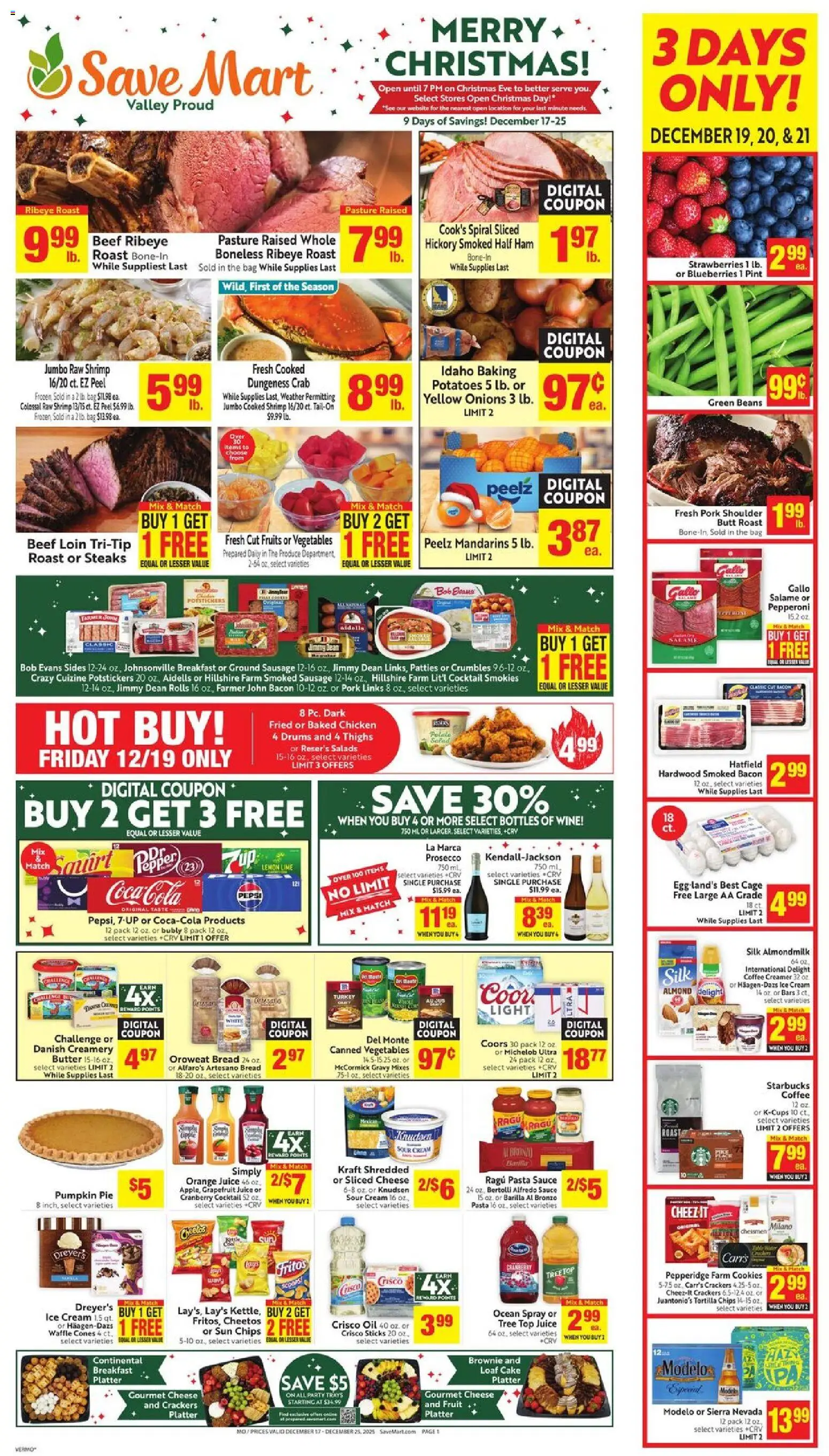 Save Mart Weekly Ad - page 1- valid from 12/17/2025