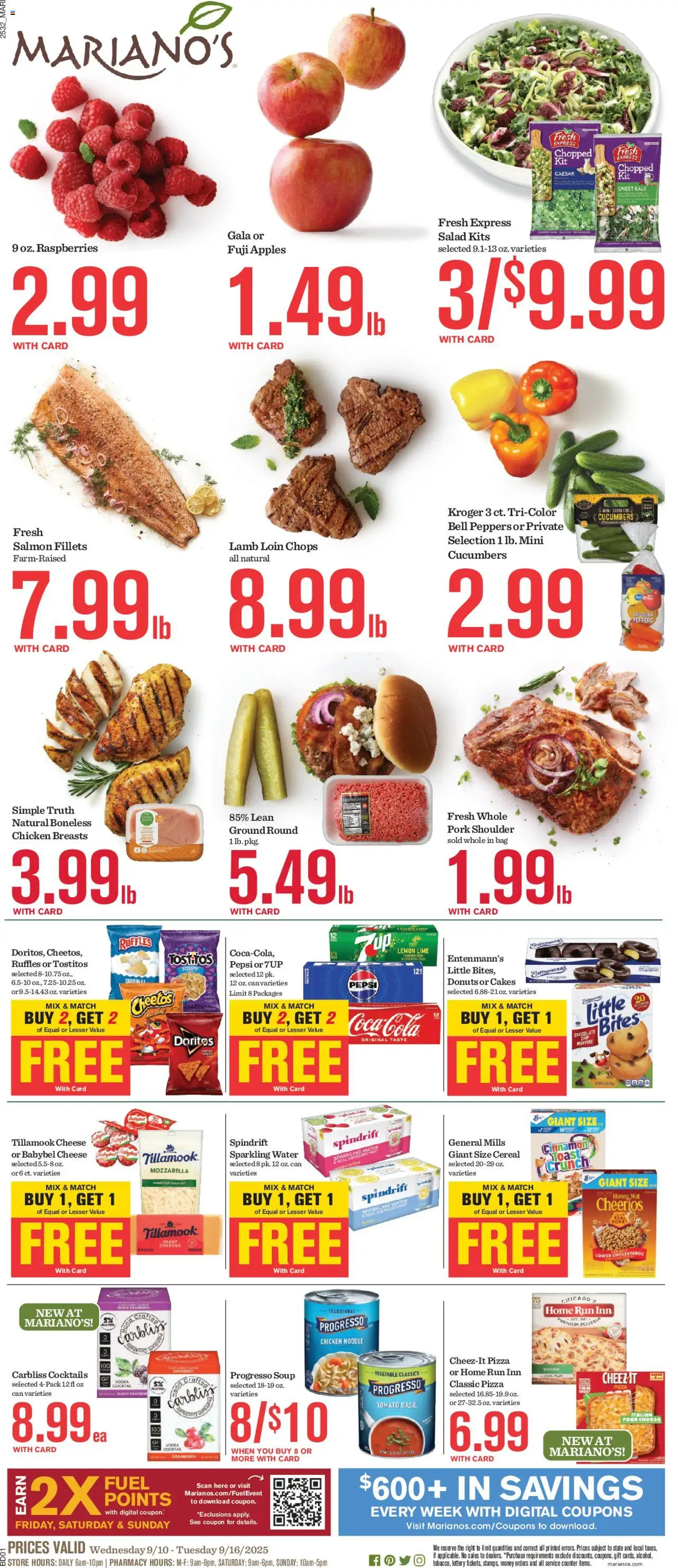 Mariano's Weekly Ad - page 1- valid from 09/10/2025