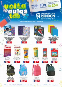 Pré-visualização Supermercados Rondon - Ofertas Voltas às Aulas válida a partir de 20/01/2026