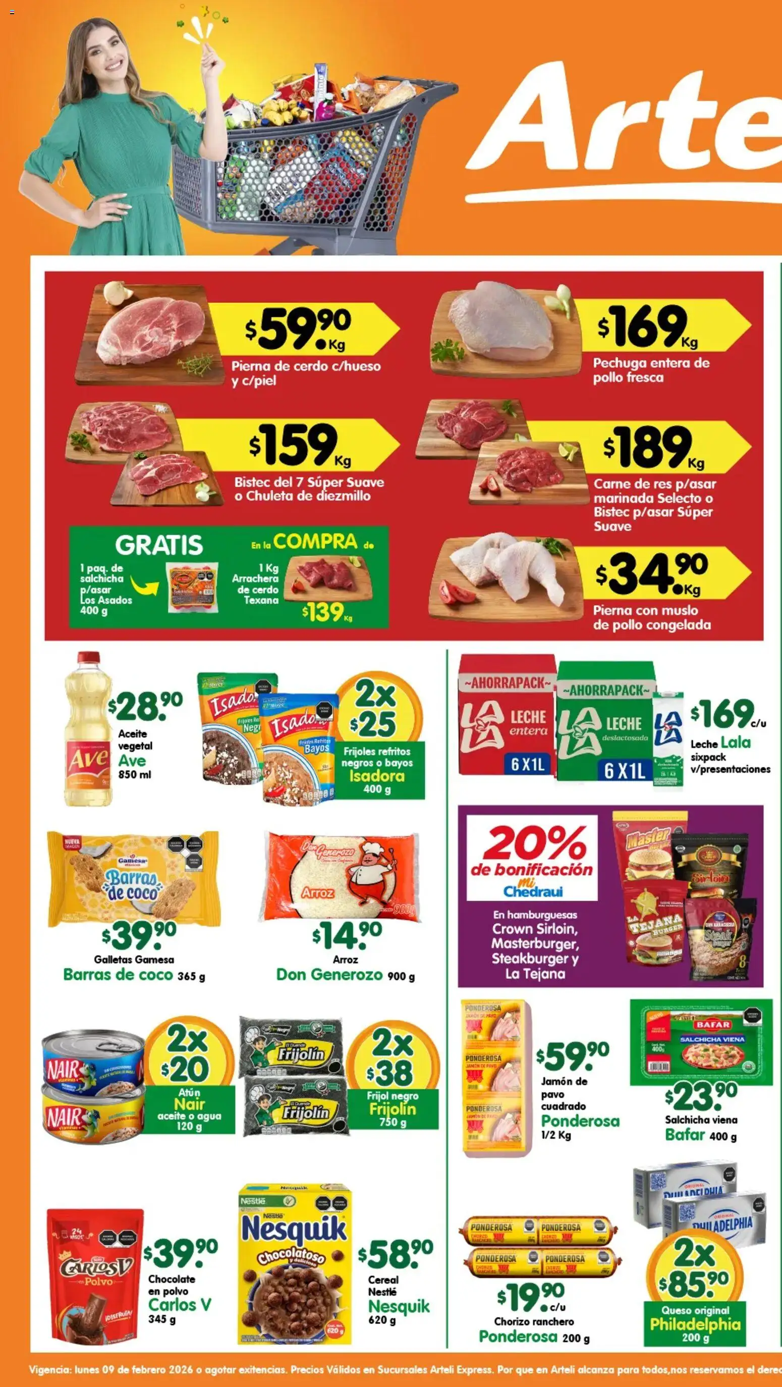 Arteli folleto Express - página 1- válido desde 09/02/2026