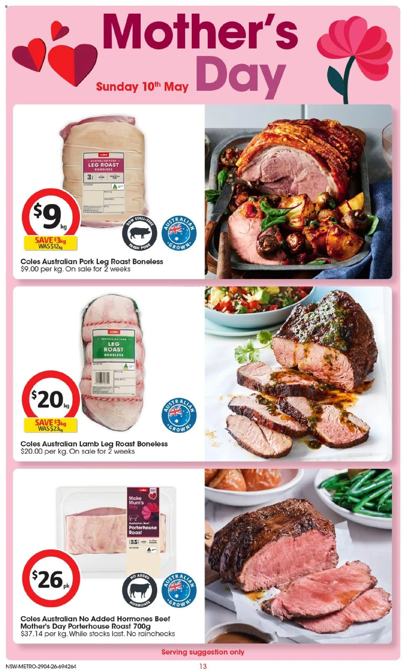 Coles catalogue  - page 13- valid from 29/04/2026