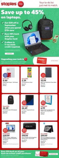 Preview Staples weekly flyer / circulaire valid from Aug 22, 2025