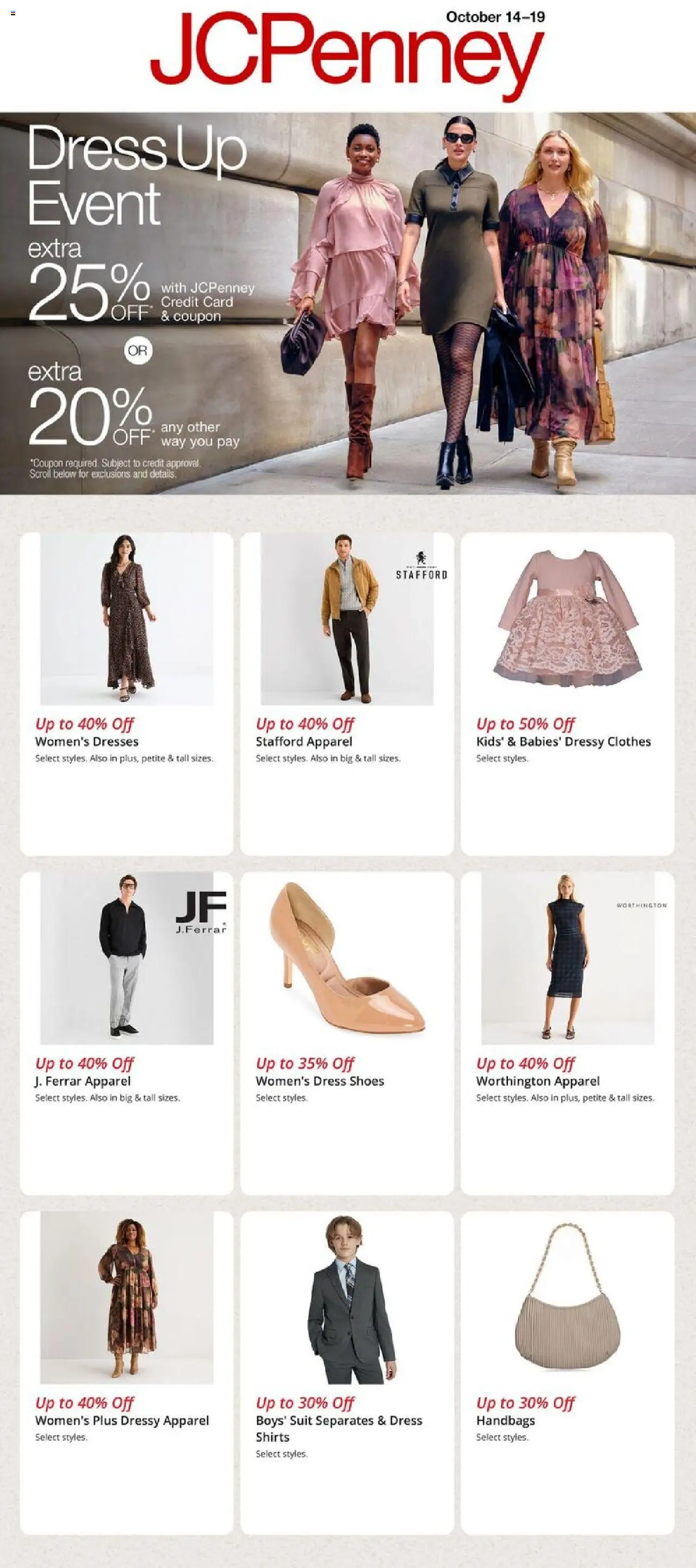 JCPenney Weekly Ad - page 1- valid from 10/14/2025