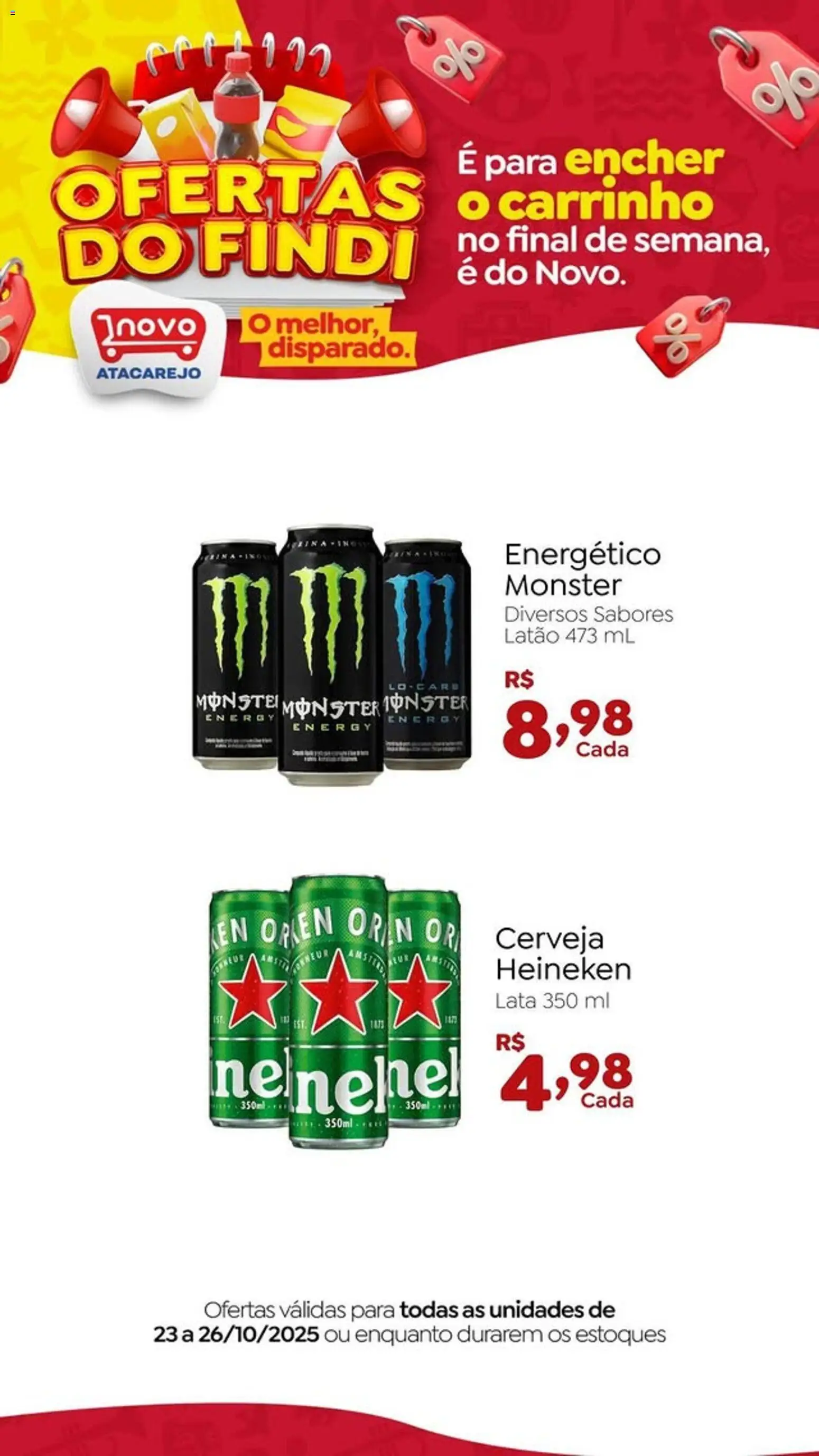 Novo Atacarejo - Ofertas do Findi - página 1- válido a partir de 23/10/2025
