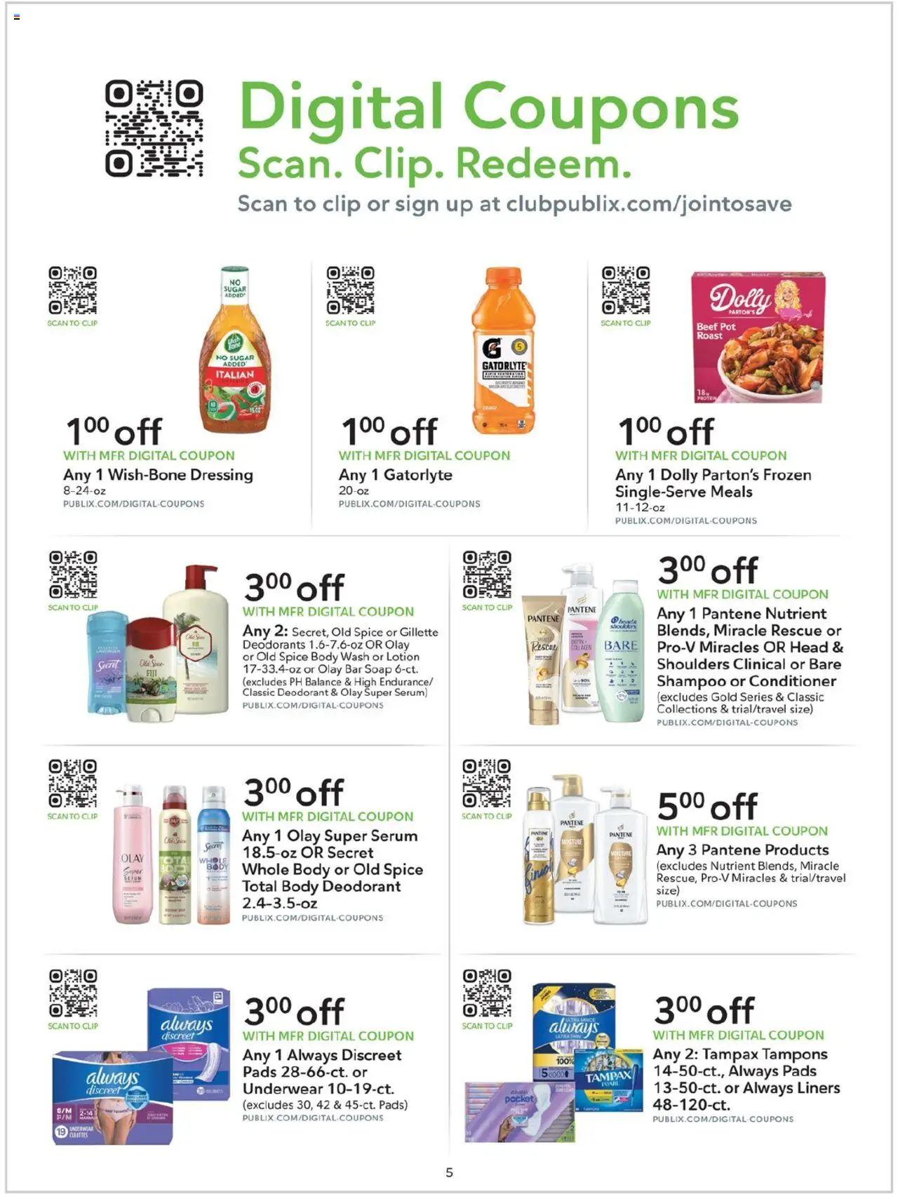 Publix Extra Savings - page 5- valid from 07/12/2025