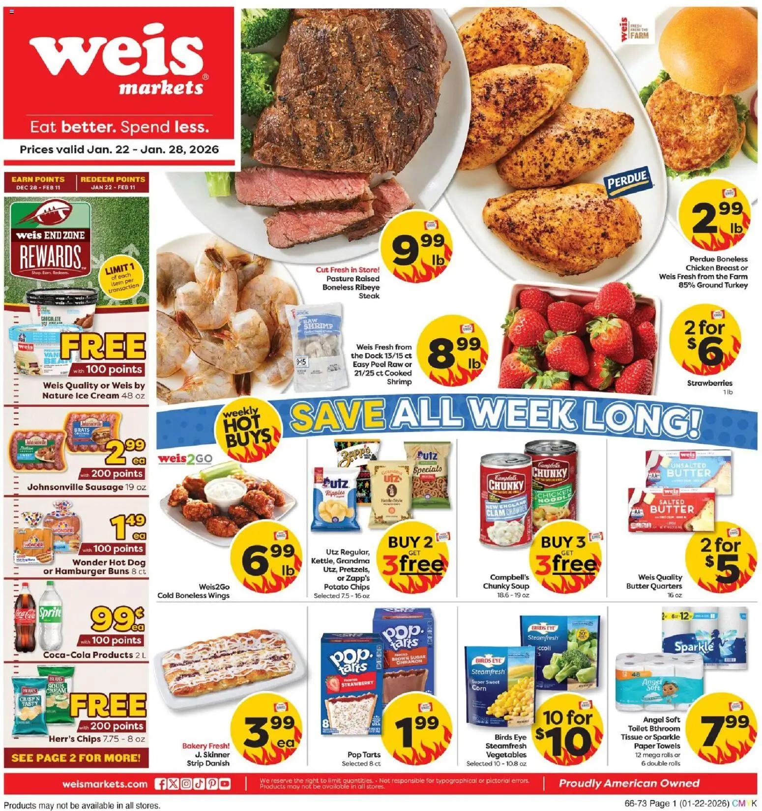 Weis Weekly Circular - NJ - page 1- valid from 01/22/2026