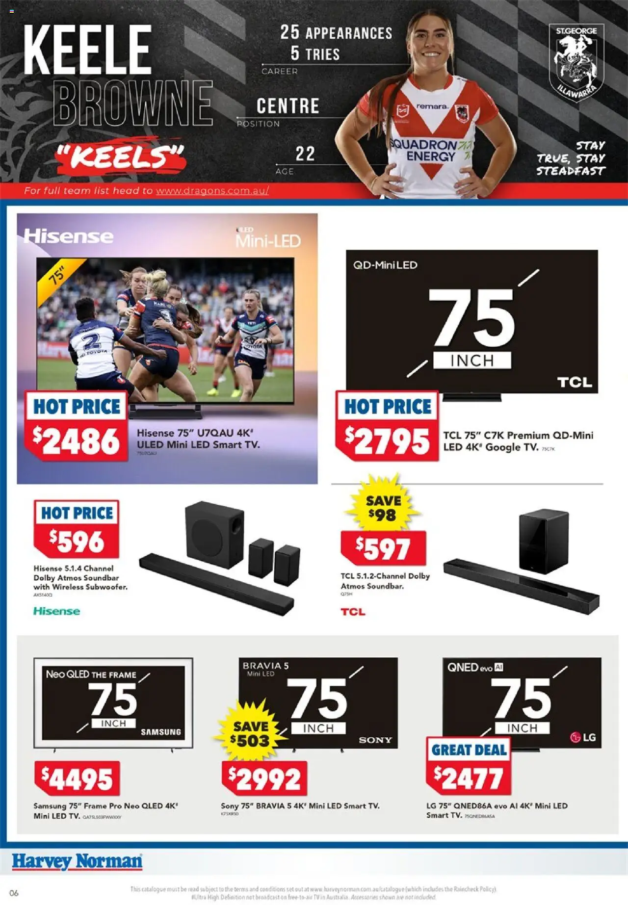 Harvey Norman NRLW – TV & Audio - page 6- valid from 17/07/2025