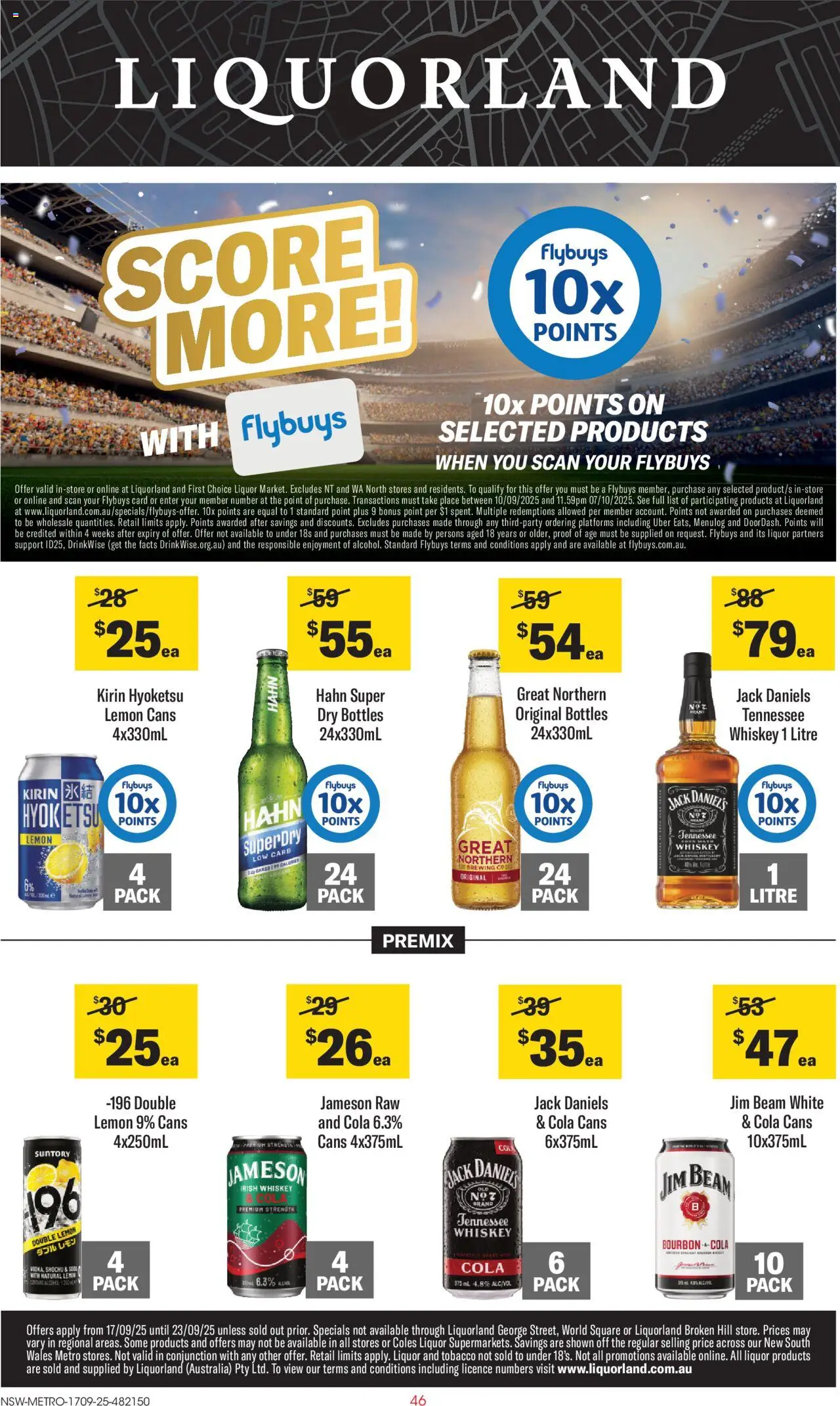 Liquorland Catalogue NSW - page 1- valid from 17/09/2025
