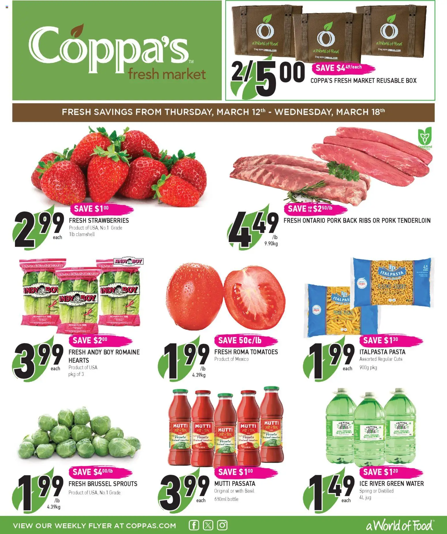 Coppas Fresh Market weekly flyer / circulaire - page 1- valid from Mar 12, 2026