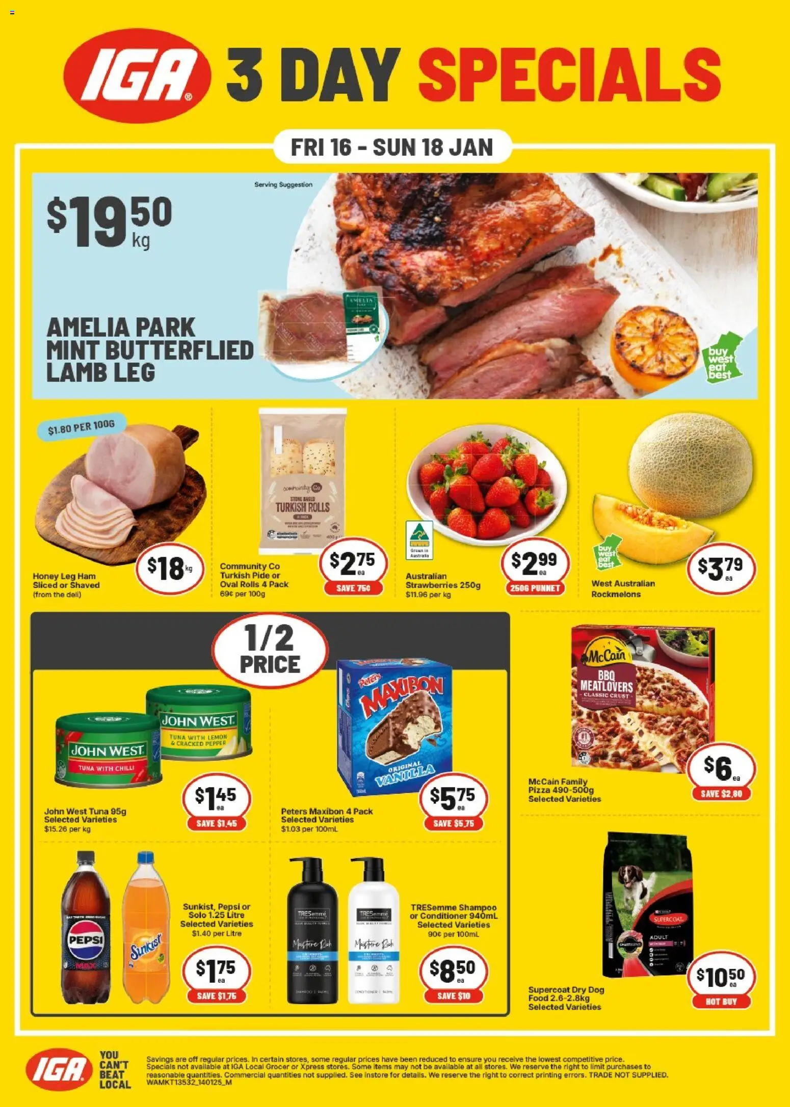 IGA - Weekend Specials WA - page 1- valid from 16/01/2026