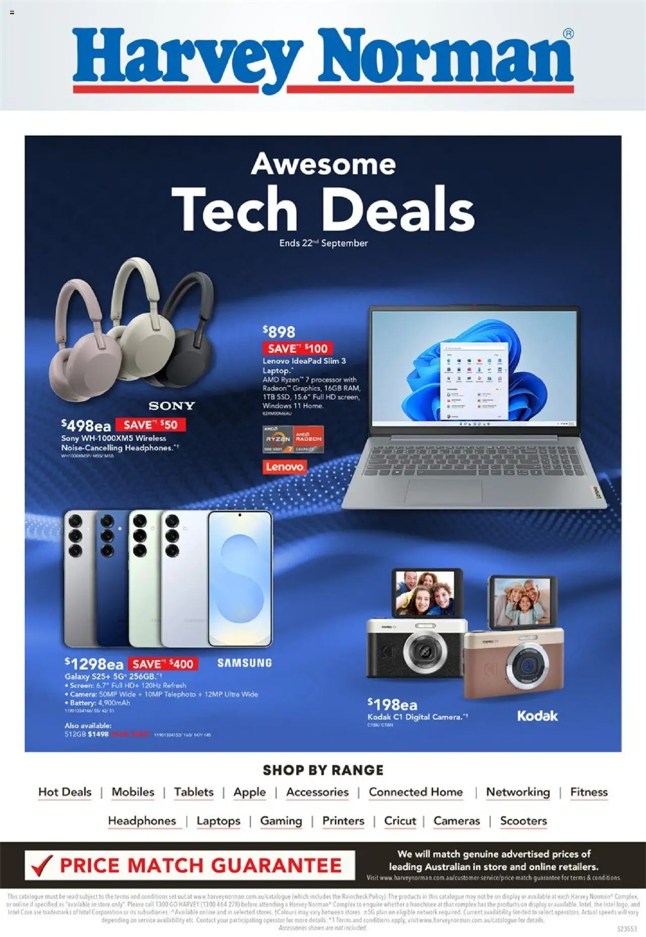 Harvey Norman  Catalogue  - page 1- valid from 16/09/2025