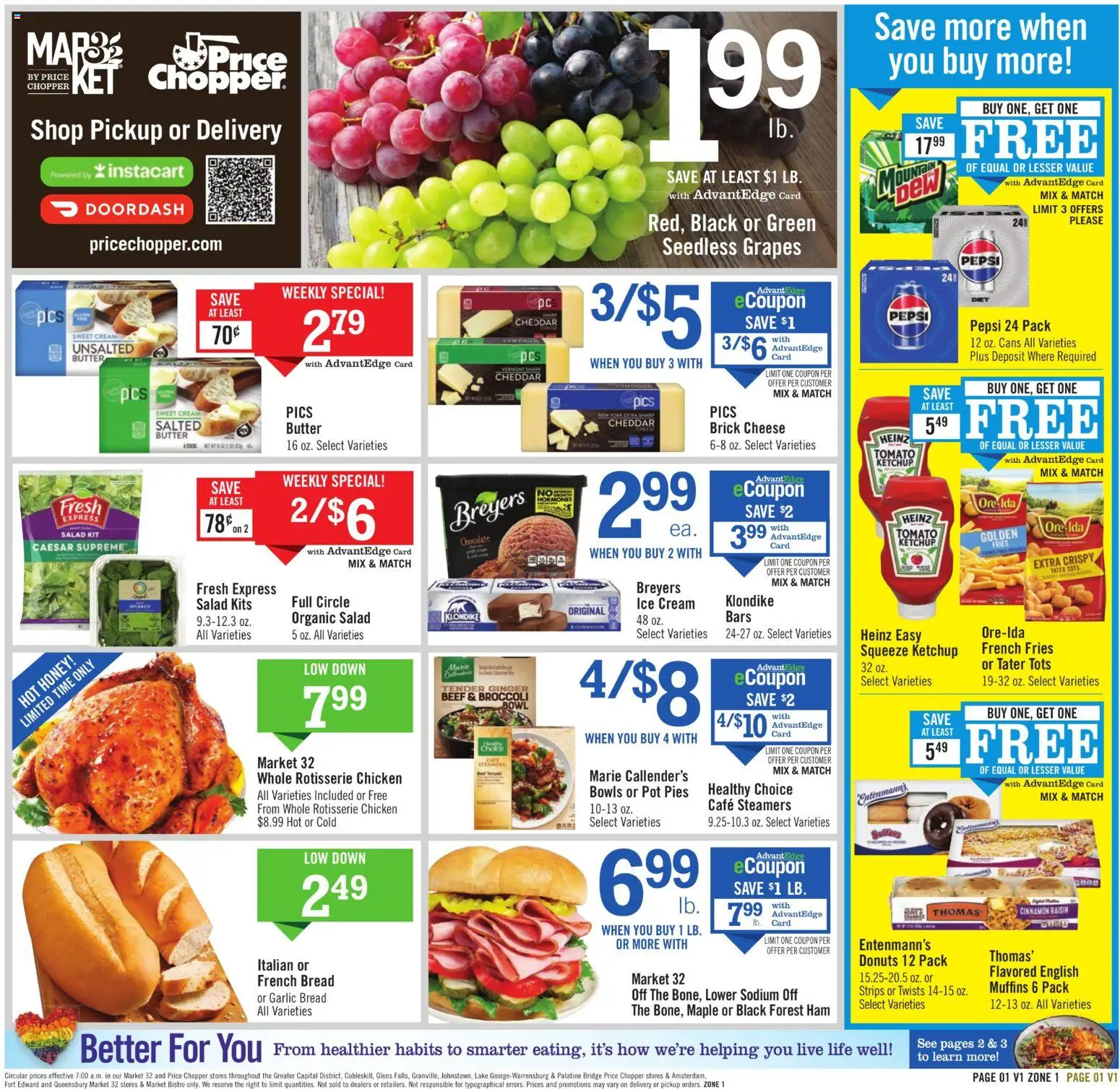 Price Chopper Weekly Ad - page 1- valid from 03/22/2026